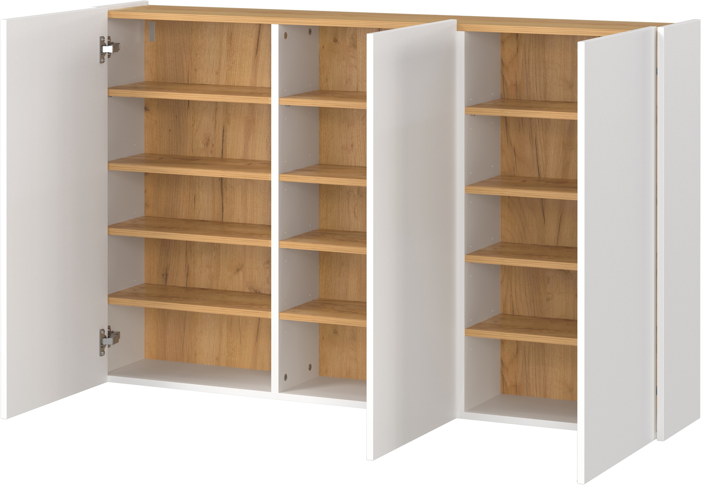 GERMANIA Mehrzweckschrank »Libbiano, Schuhschrank«, ideal für schmale Flure, Breite 138 cm, in 2 verschiedenen Höhen