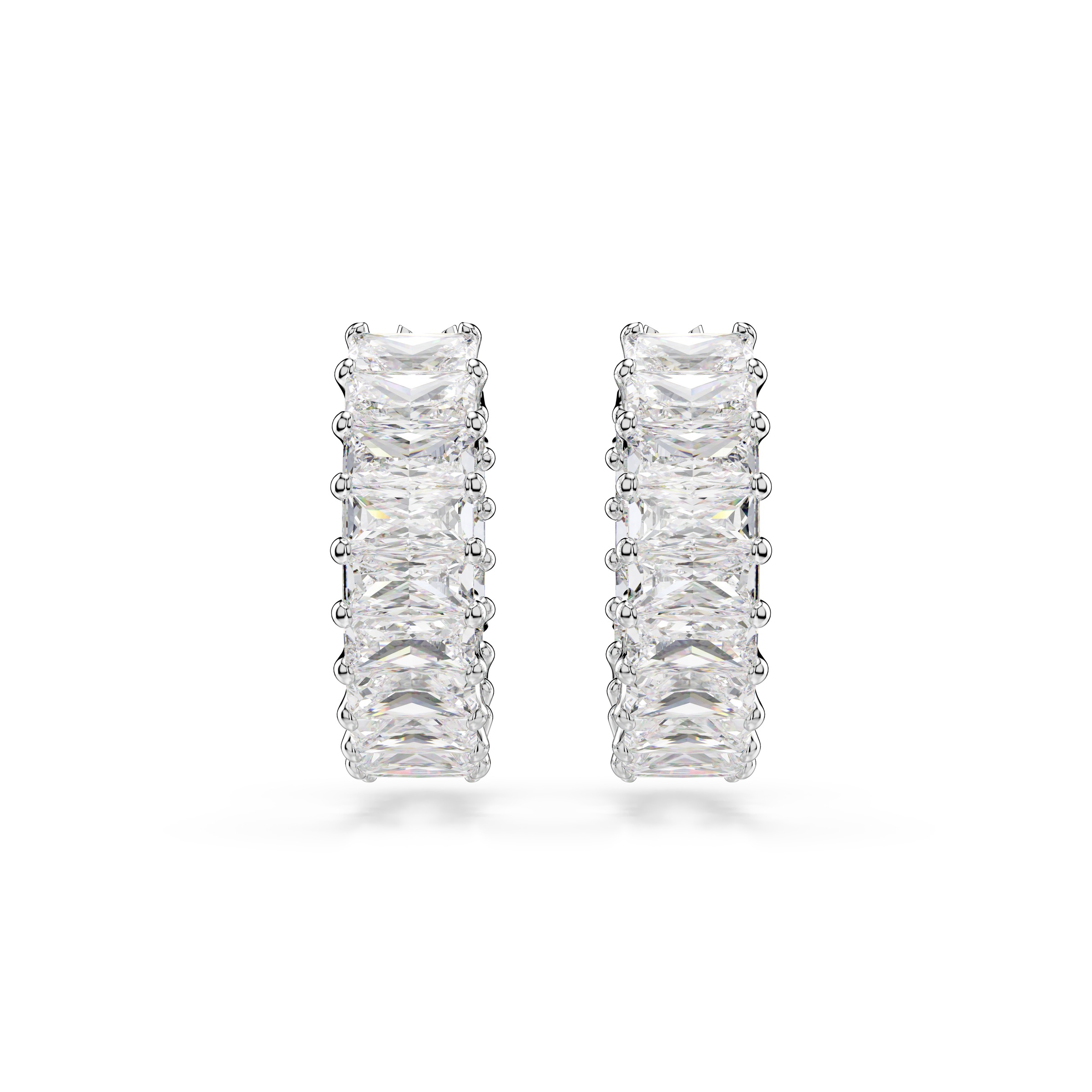 Swarovski Paar Creolen »Schmuck Geschenk Matrix Ohrringe«, mit Swarovski® Kristall, Swarovski® Zirkonia (synth.)