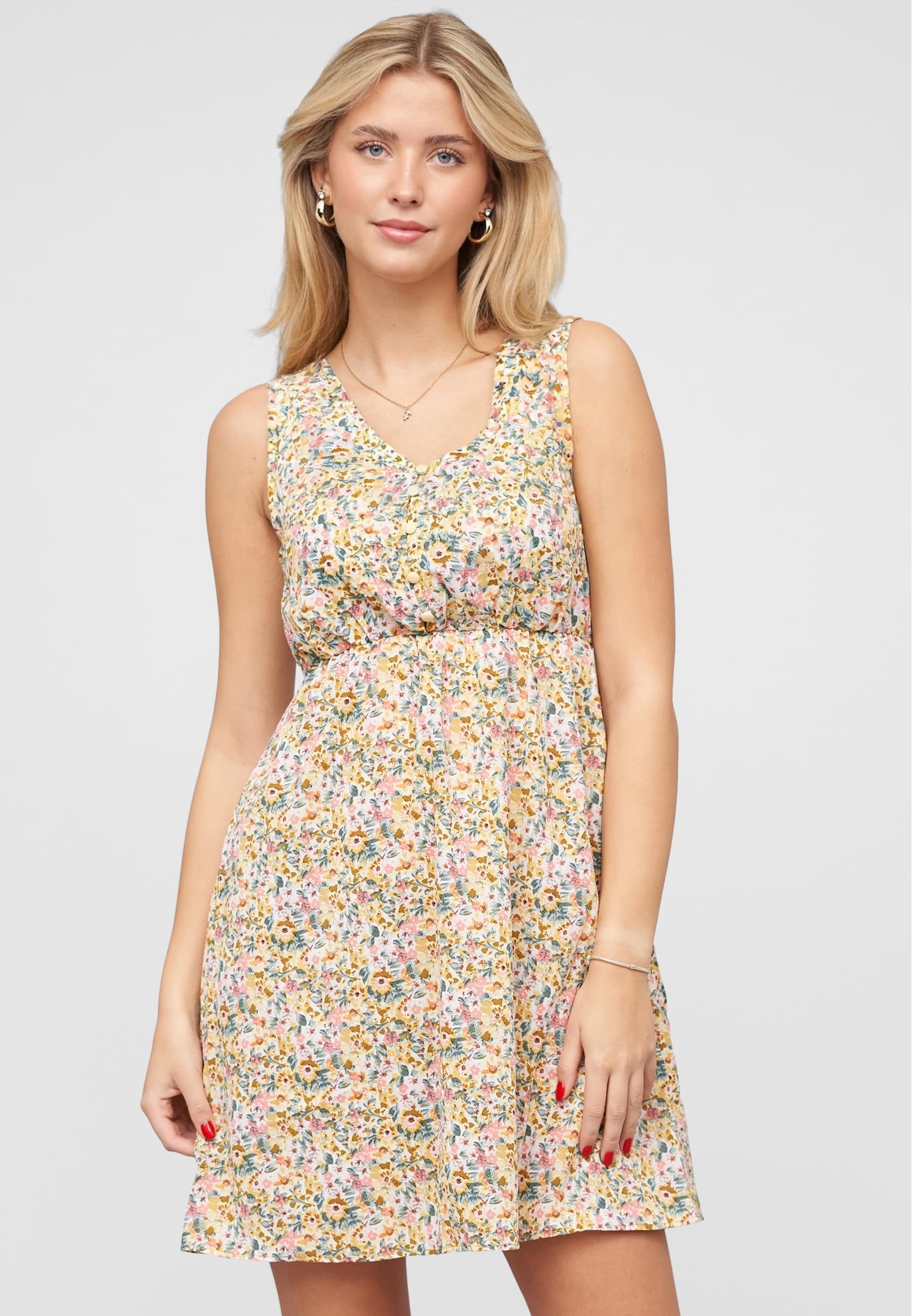 CLOUD 5IVE Shirtkleid »CLOUD 5IVE Leichtes Sommerkleid mit Knopfleiste« 1 Stk. tlg.