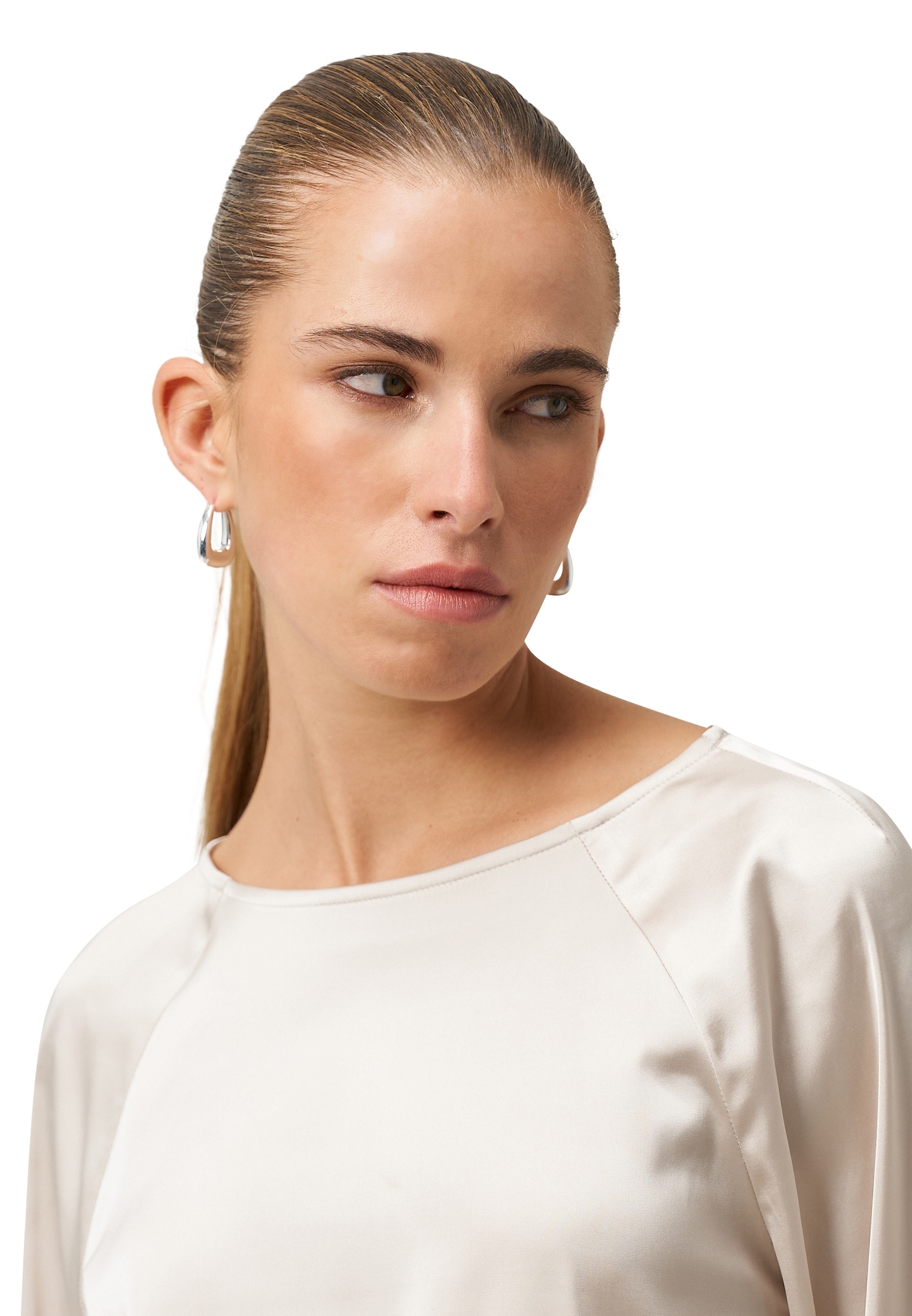 Zero Satinbluse »Damen mit Strickbündchen«