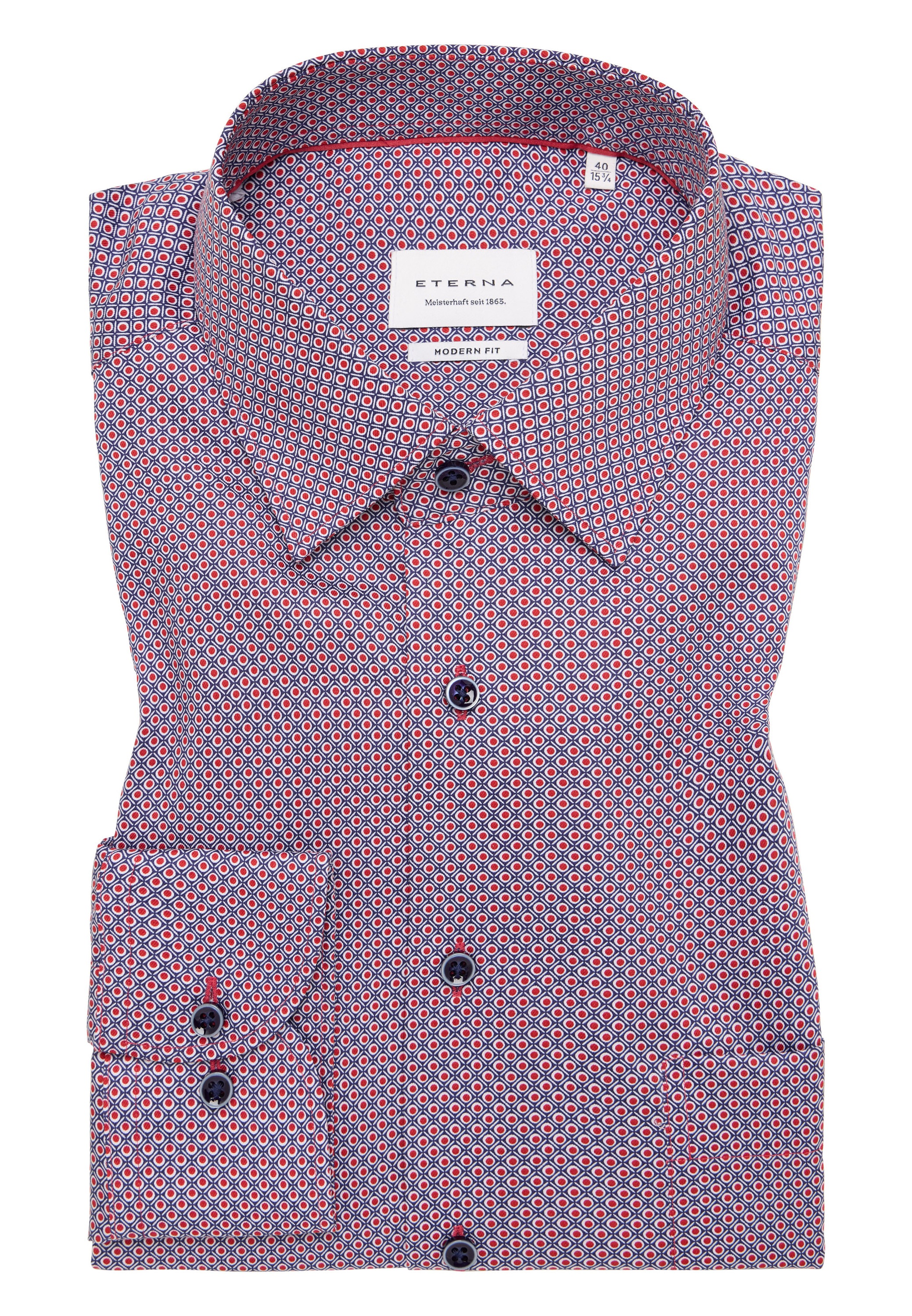Eterna Langarmhemd »MODERN FIT«, NON IRON (bügelfrei)