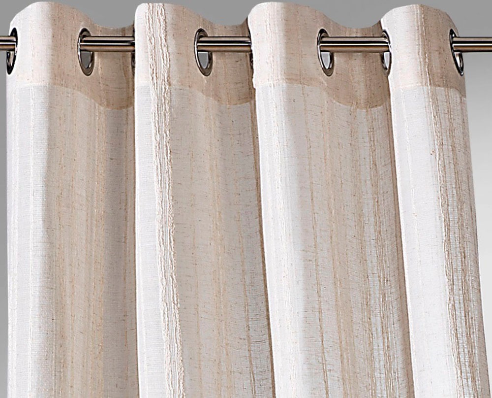 Thumbnail - Weckbrodt Vorhang "Natural Linen", (1 St.), Leinen-Optik, Längsstreifen, halbtransparent, Gardine, Store