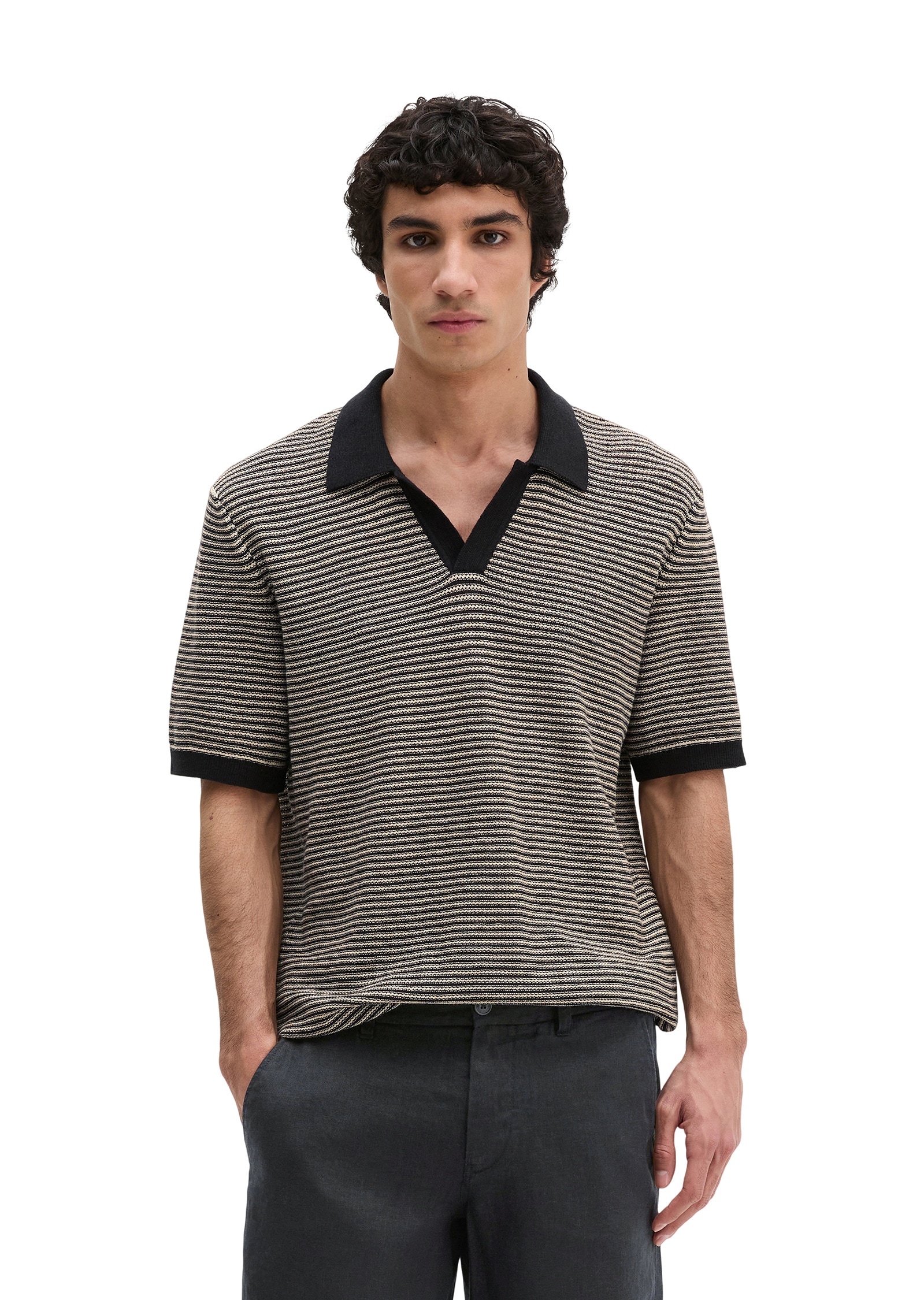 Marc O'Polo Poloshirt »aus Bio-Baumwolle und Leinen«