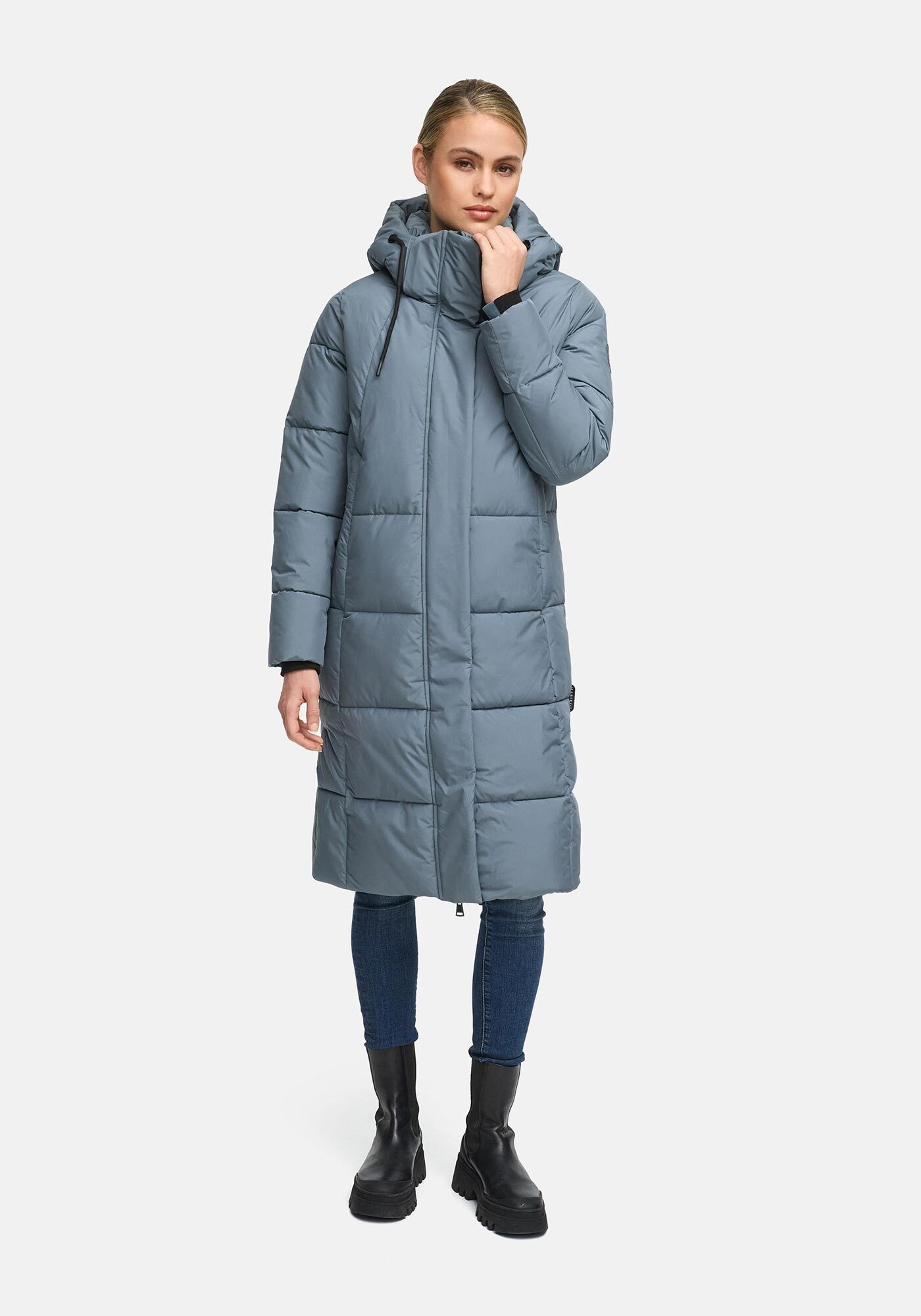 Winterjacke MARIKOO "Chumanii", Damen, Gr. S, stormyblau, Obermaterial: 100% Polyester; Futter: 100% Polyester; Wattierung: 100% Polyester; Ärmelfutter: 100% Polyester, Jacken Winterjacke, mit Belüftungsöffnungen am Jackensaum