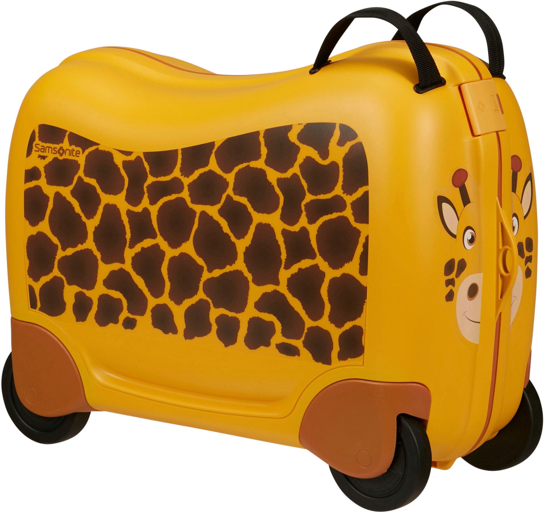 Samsonite Kinderkoffer "Dream2Go Ride-on Trolley, Giraffe", 4 St. Rollen, Kinderreisekoffer Handgepäck zum sitzen und zi