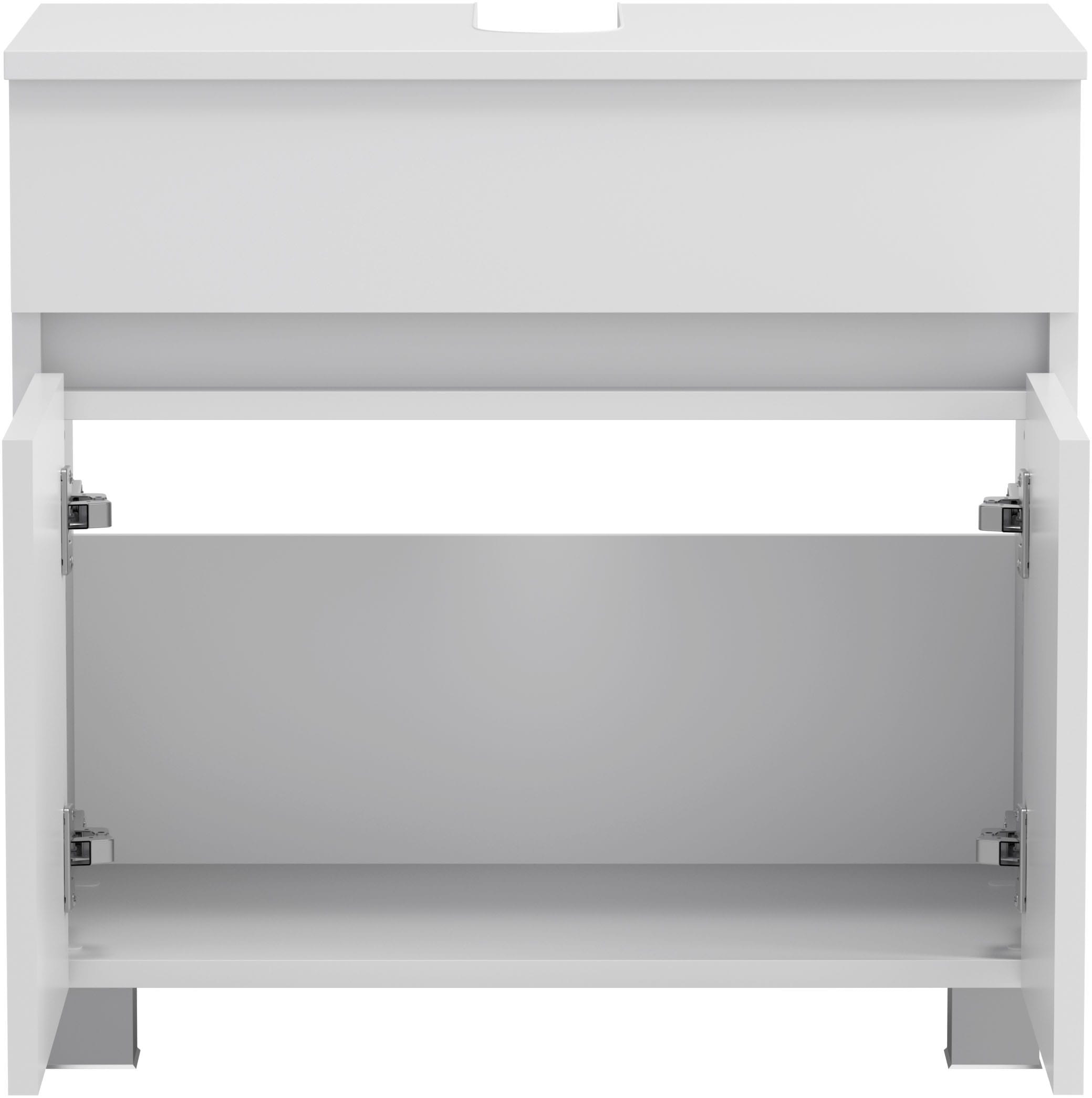 OTTO home Waschbeckenunterschrank »Bozen, Unterbeckenschrank 60 cm« griffloses Design, Maße (B/T/H): 60/35/54 cm