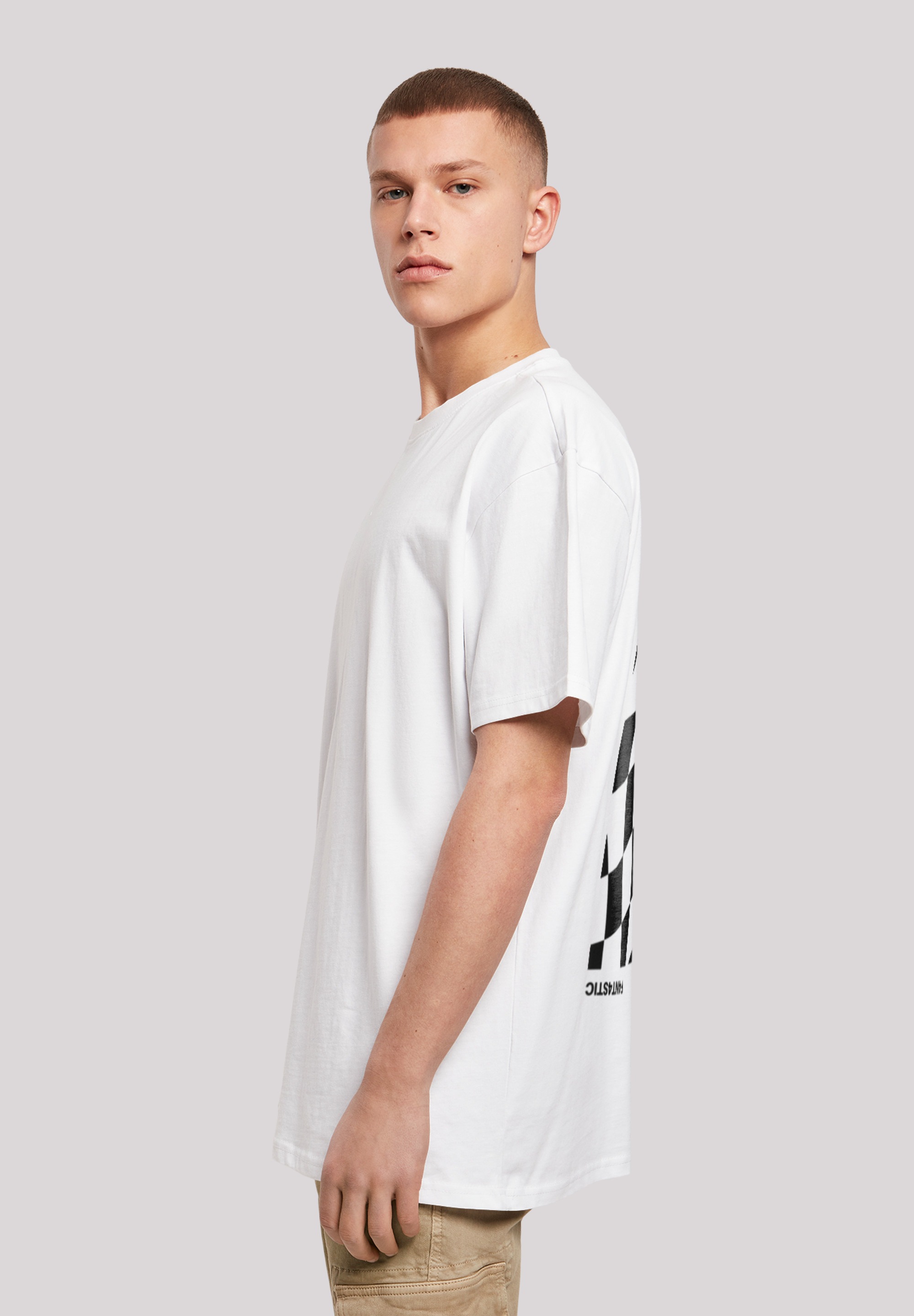 F4NT4STIC T-Shirt »Wavy Schach Muster«, Print