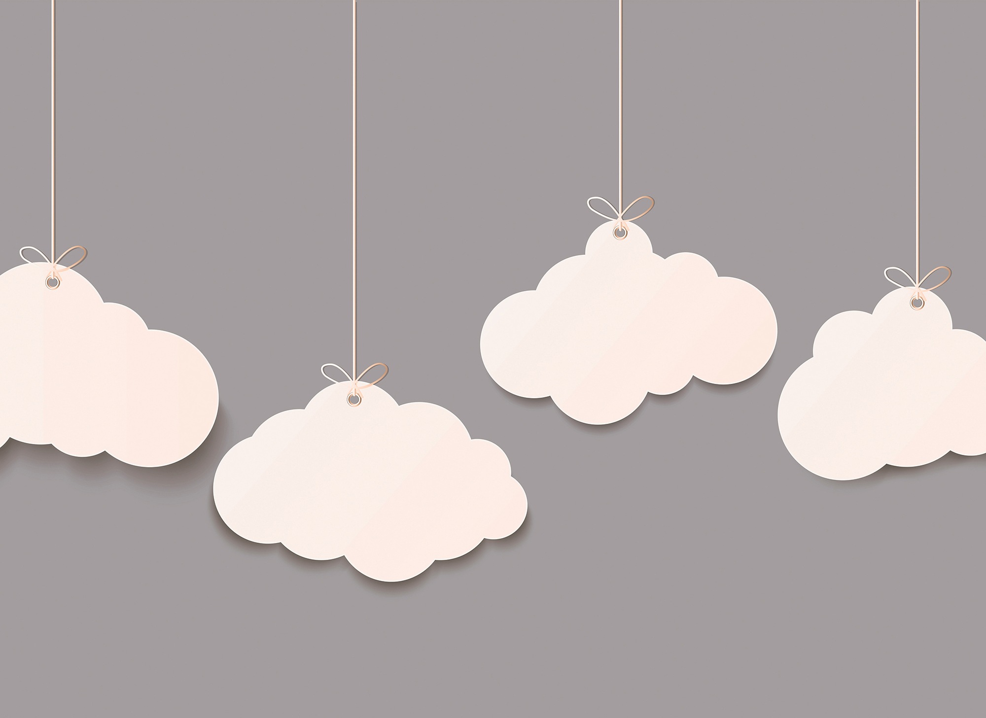 living walls Fototapete "Designwalls Clouds 2" glatt Vlies, Wand, Schräge, Decke