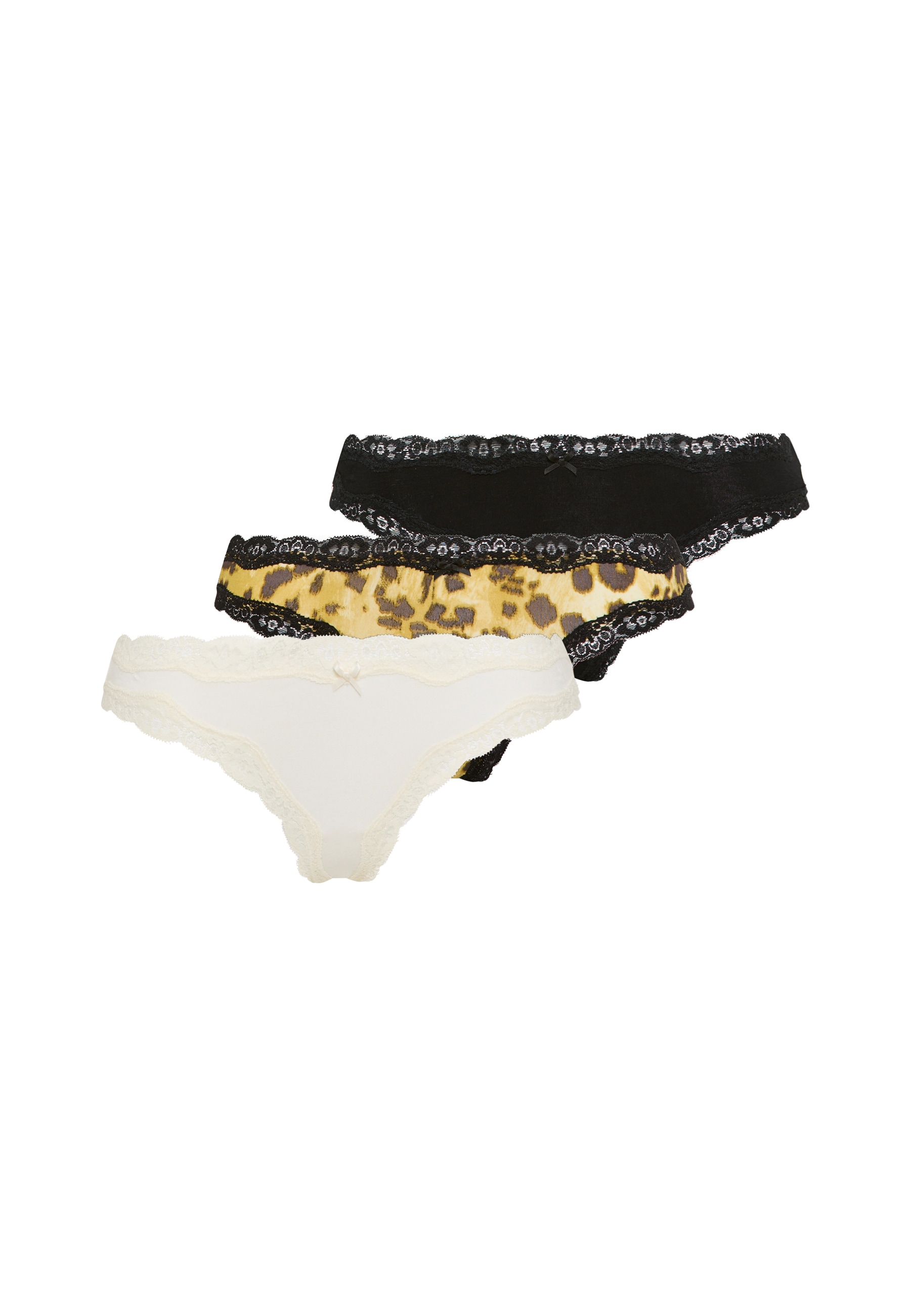 LSCN by LASCANA String 3er Pack, mit hochwertiger Spitze abgesetzt günstig online kaufen