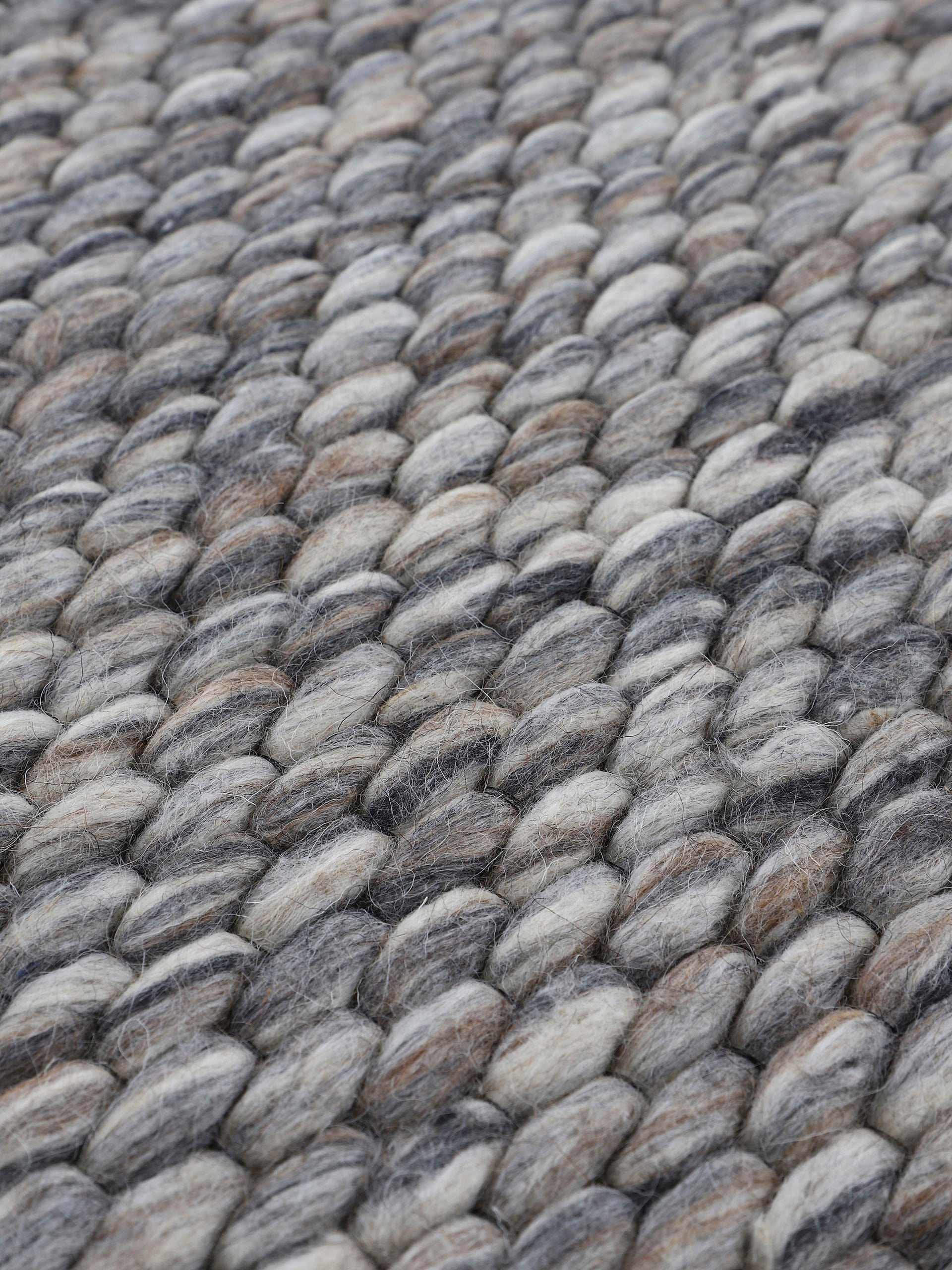 carpetfine Wollteppich »Sina«, rechteckig, kuschelig Teppich, auf meliert, Wolle, handgewebt, Rechnung BAUR & Handweb | weich reine