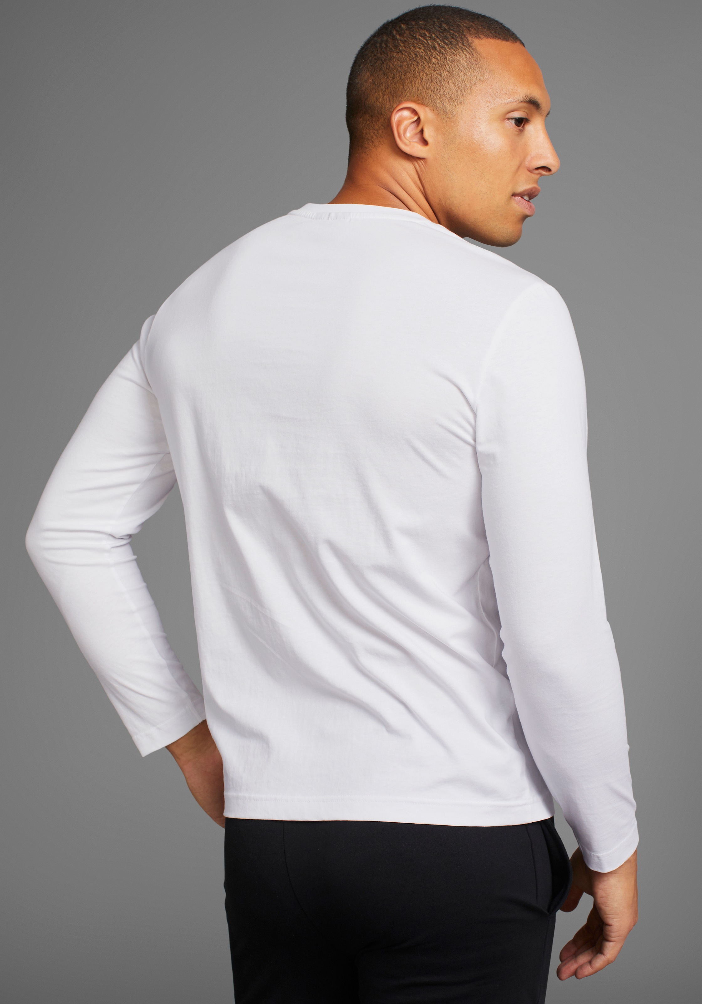 Man's World Langarmshirt »CIRCULAR COLLECTION«, (Packung, 2 tlg., 2-er Pack), auch zum Unterziehen