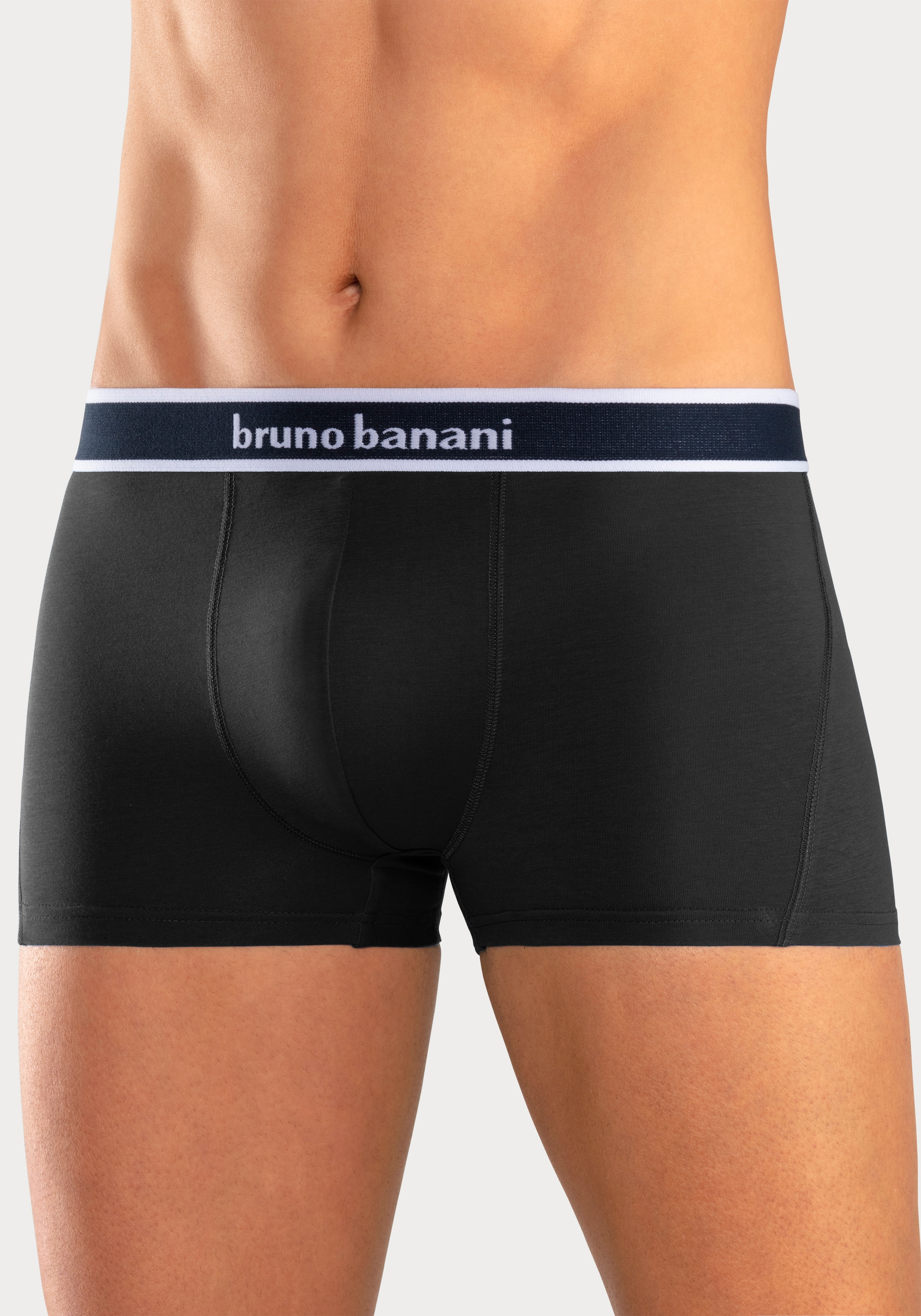 Bruno Banani Boxer »Boxershorts für Herren«, (4er Pack), mit Steifen und Logo im Bund