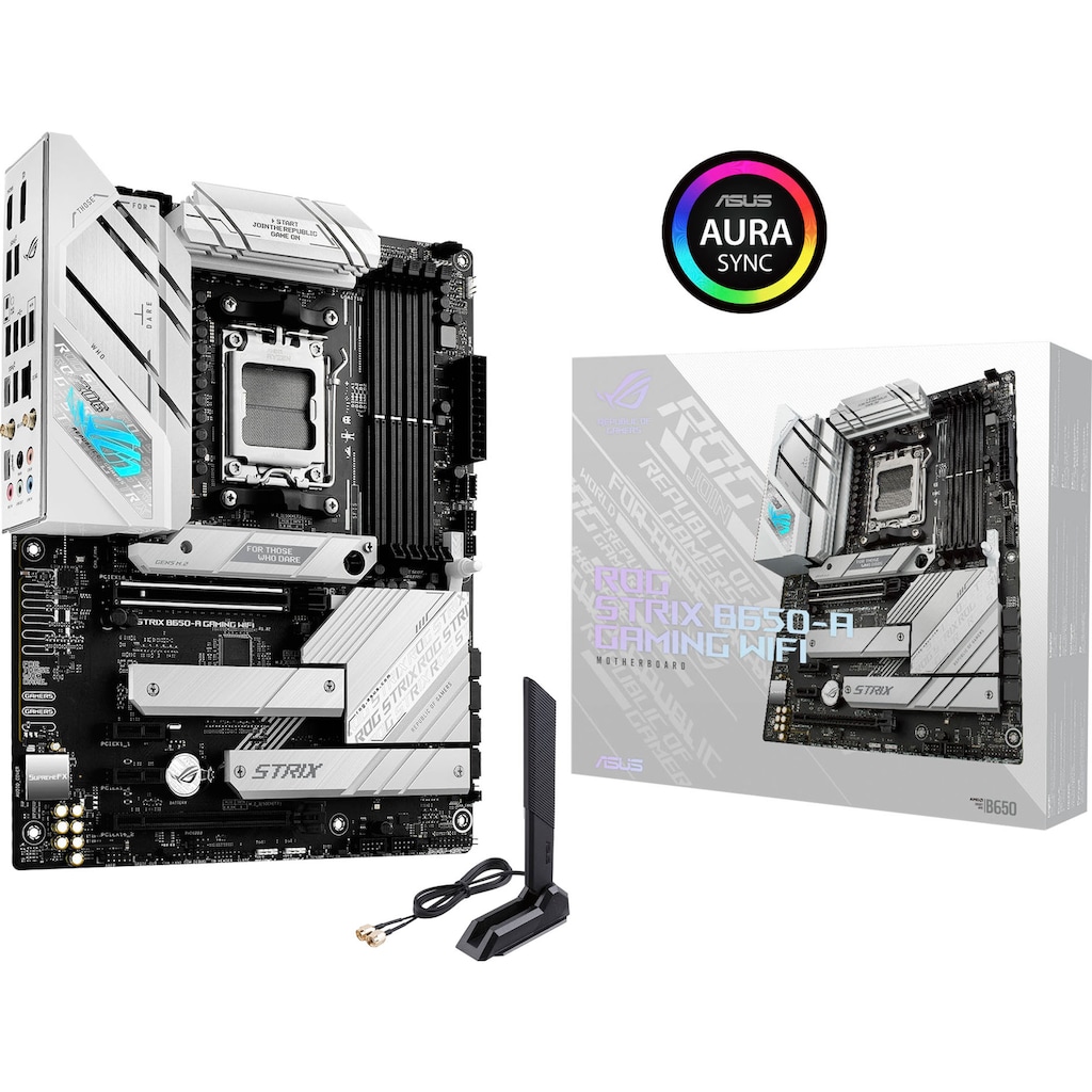 Asus Mainboard »ROG STRIX B650-A GAMING WIFI«, Ryzen 7000, DDR5 Speicher, 12+2 Power Stages, USB 3.2 Gen 2x2 Typ-C