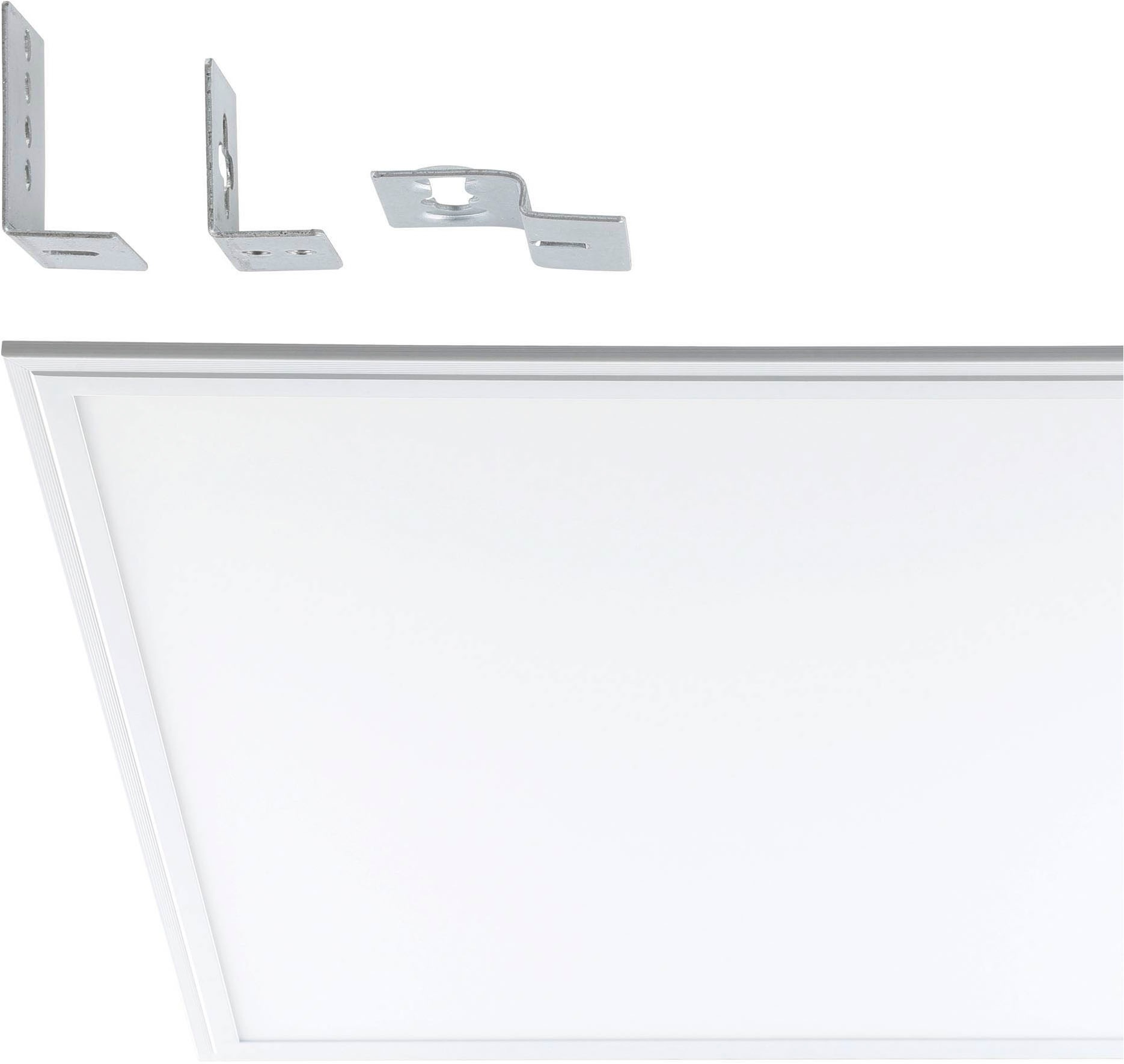 EGLO Rasterleuchte »Salobrena 1 Einbaulampe, Deckenlampe, Aluminium und Kunststoff, Lampe« LED-Modul 1 Stk. Neutralweiß Deckenlampe 62cm, Wohnzimmerlampe, LED Deckenleuchte, Bürolampe, Weiß