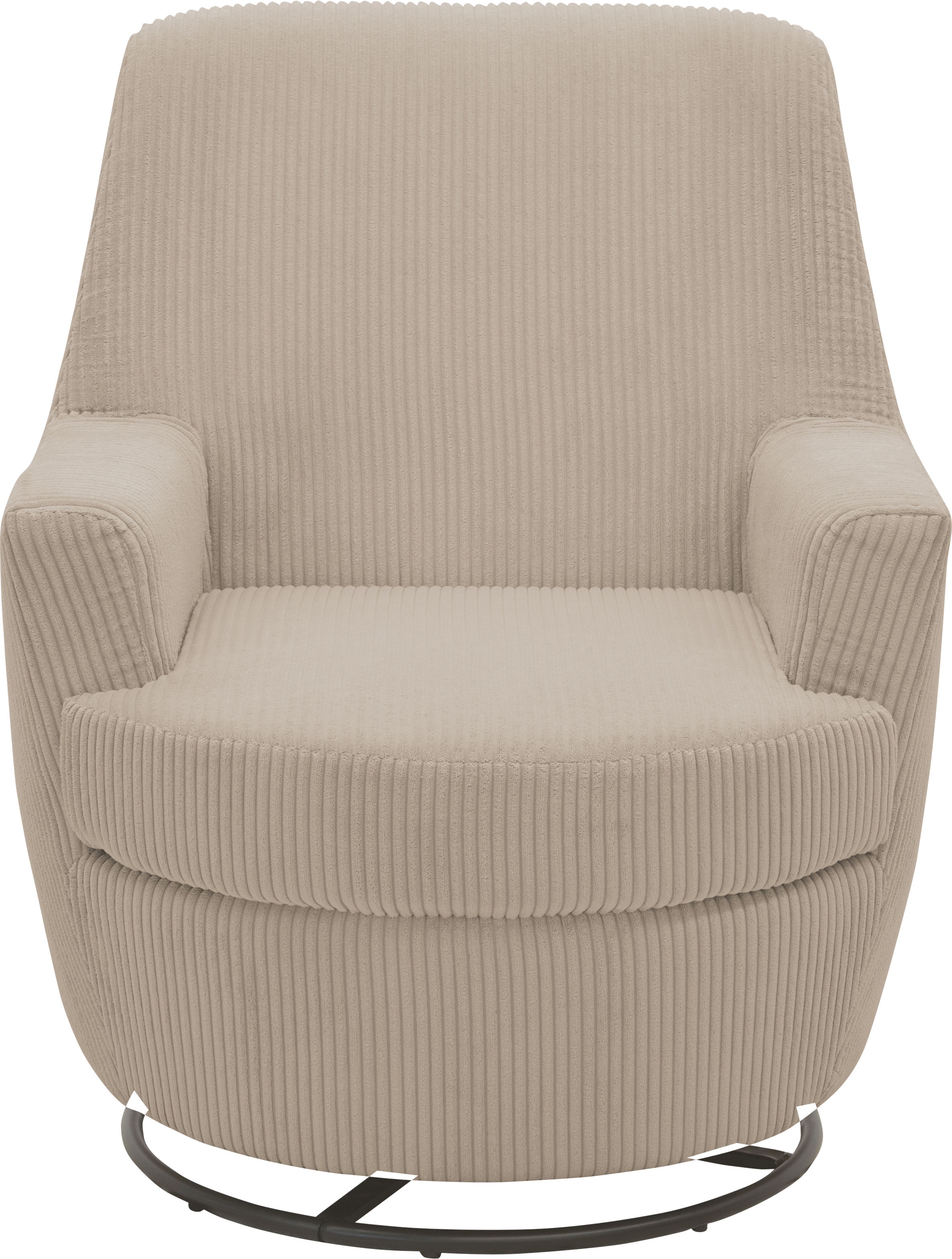 INOSIGN Drehsessel »HETTY, Drehsessel mit Wippfunktion, Lese-Sessel in Cord und Microfaser«, (1 St.), mit Federkern, auch im Set mit passendem Hocker