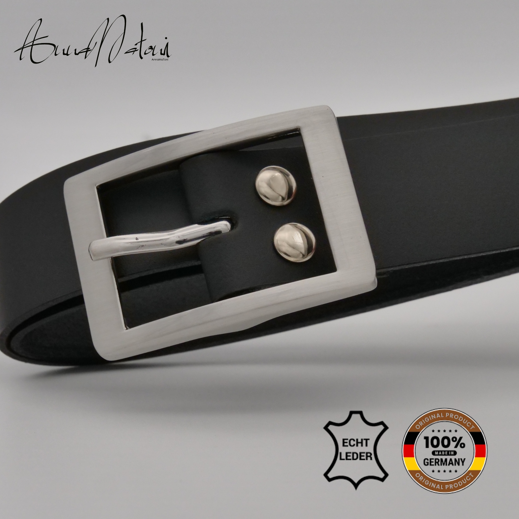 AnnaMatoni »AnnaMatoni Damen Basic Ledergürtel 3cm echt Leder Made in«