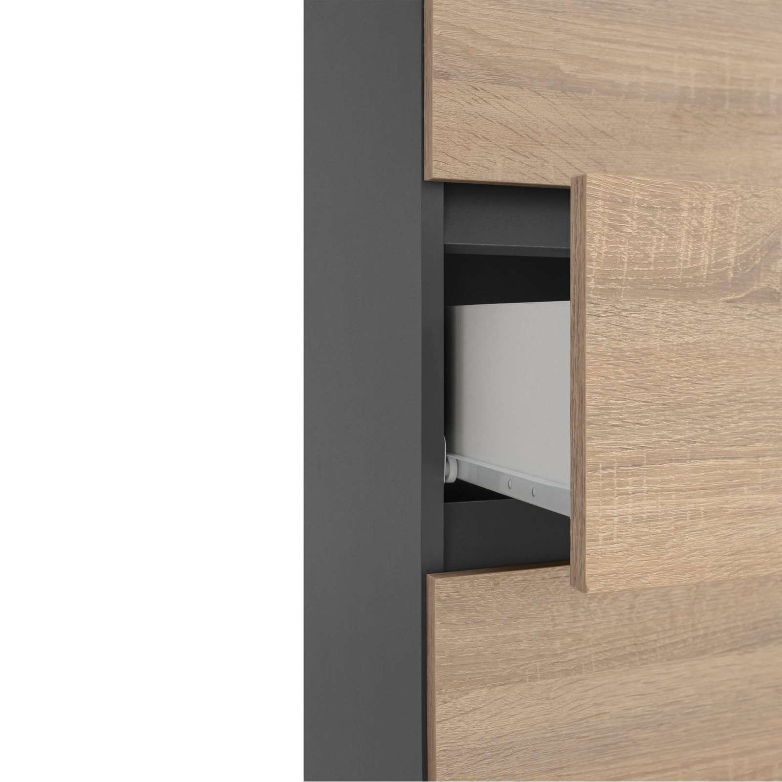 Home affaire Hochschrank »Wisla«, mit 4 Türen & 1 Schublade, Breite 76 cm, Höhe 180 cm