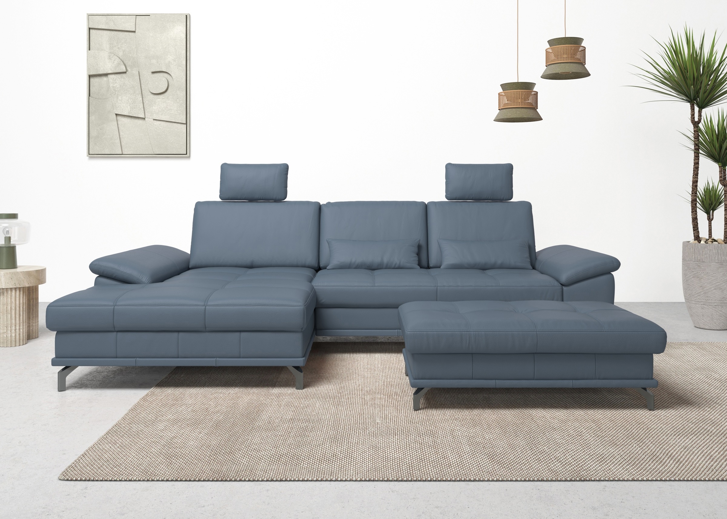 PLACES OF STYLE Ecksofa "Costello L-Form, B: 301 cm mit Sitztiefen-, Armtei günstig online kaufen