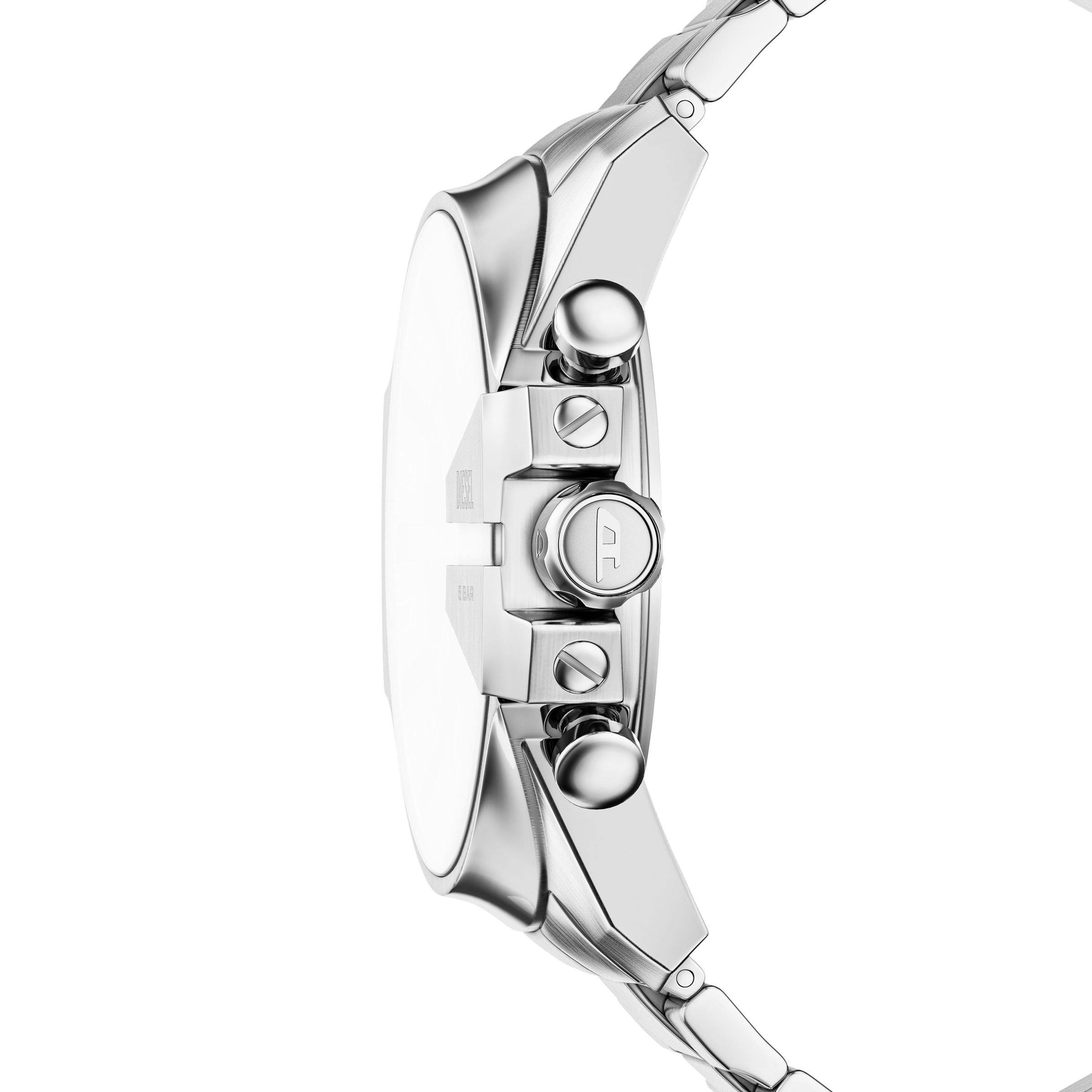 Diesel Chronograph »Mega Chief Slim« Quarzuhr, Armbanduhr, Herrenuhr, Edelstahlarmband, analog, Tag