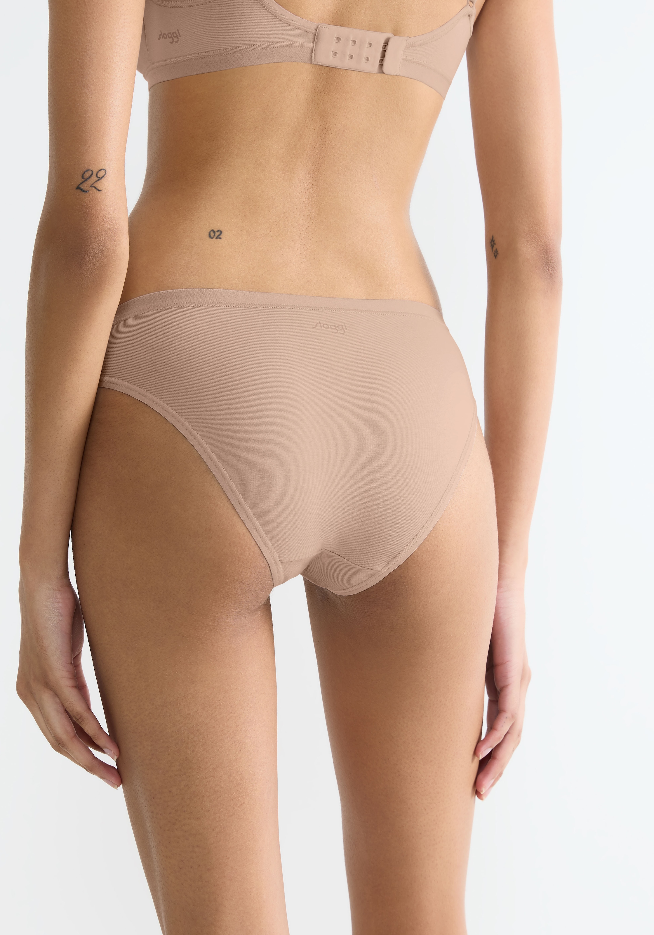 sloggi Slip »GO Daily Cotton Mini 3P«, (3er Pack), Glanz-Effekt Details, weich