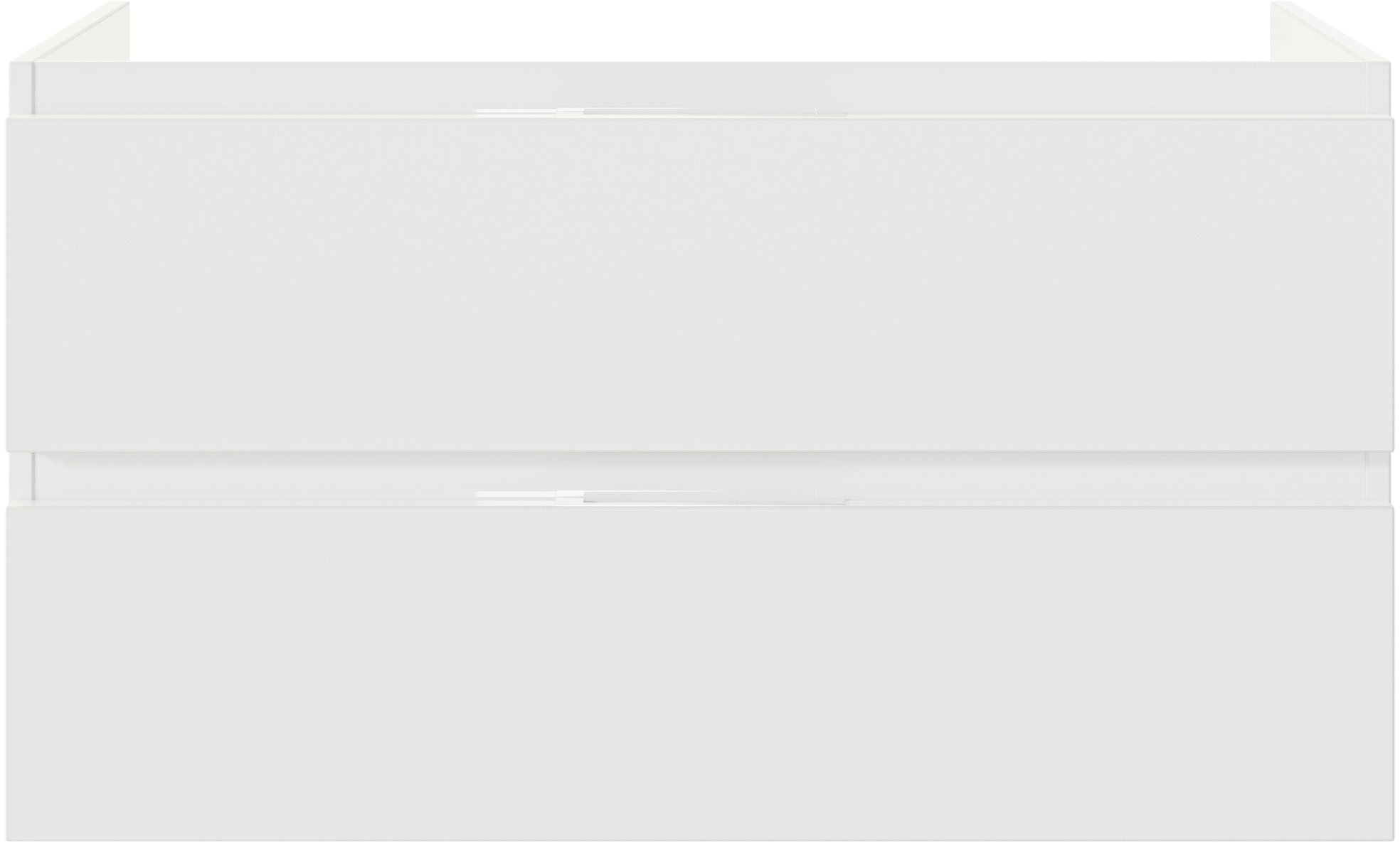 Saphir Badmöbel-Set »Serie 4035 2-teilig, Keramikwaschtisch mit LED-Spiegelschrank«, (Set), 90 cm breit, inkl. Türdämpfer, 2 Schubladen, 3 Türen, 6 Einlegeböden