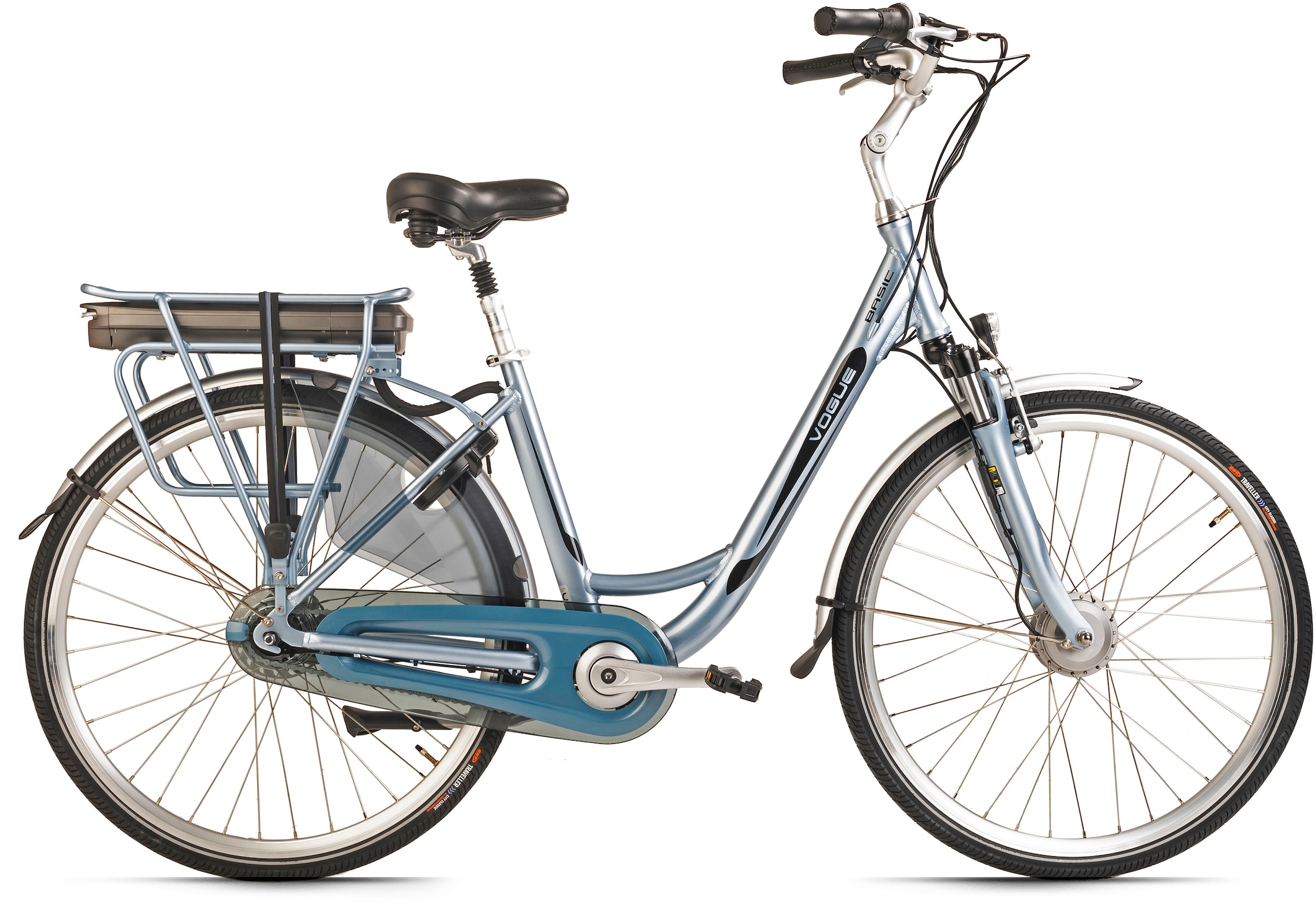 VOGUE BIKE E-Bike »Basic«, 7 Gang, Shimano, Nexus, Frontmotor 250 W, Pedelec, Elektrofahrrad für Damen, Cityrad