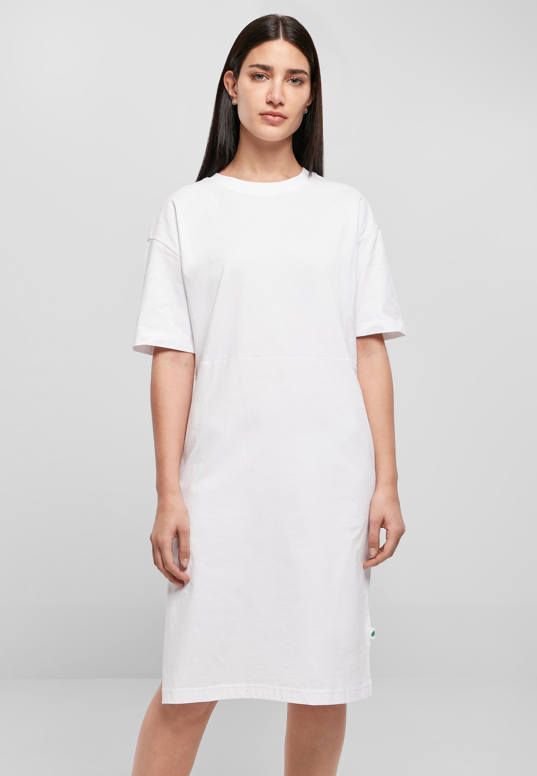 URBAN CLASSICS Shirtkleid »Urban Classics Damen Ladies Organic Oversized Slit Tee Dress«, (1 tlg.)