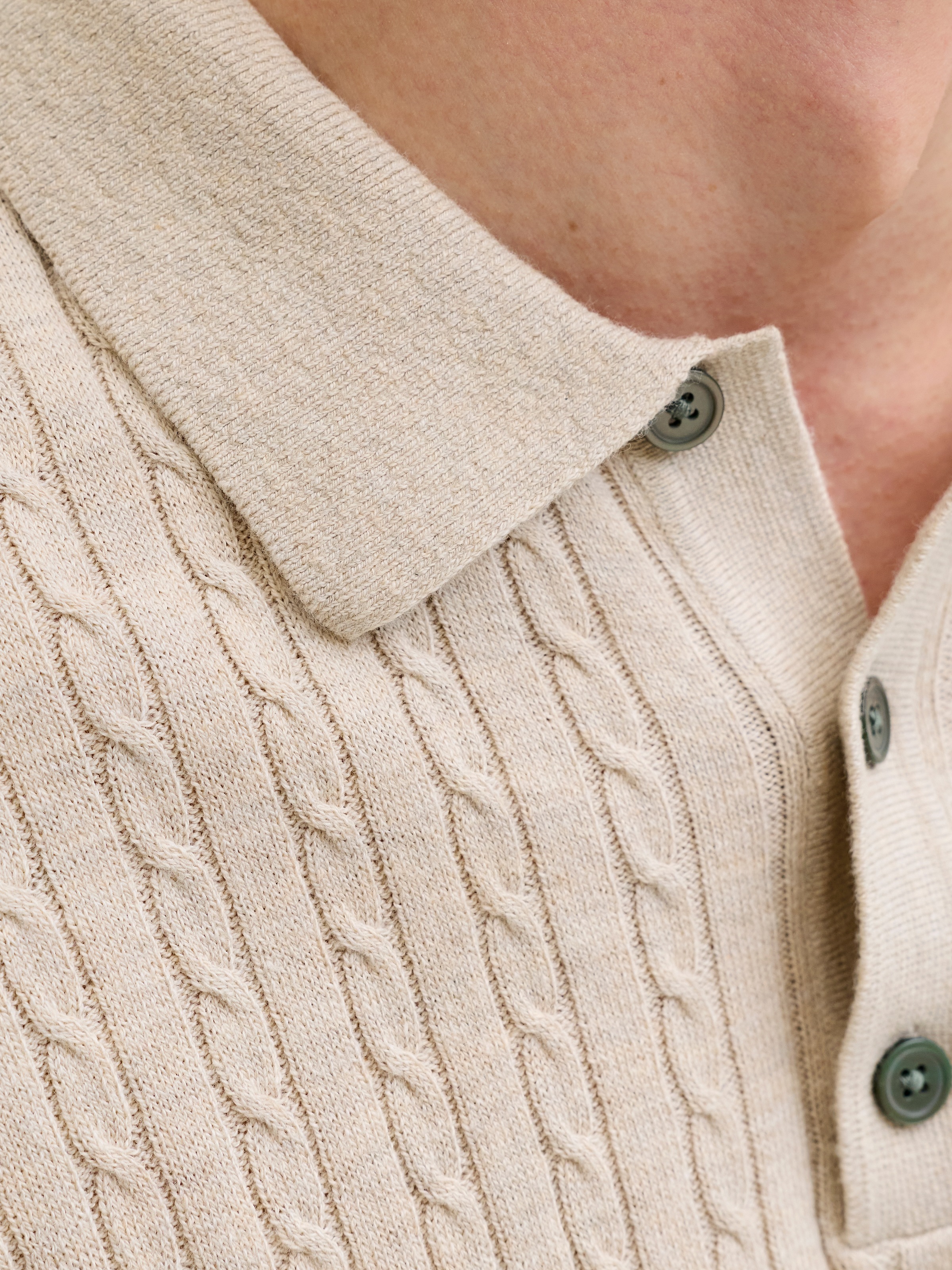 Jack & Jones Polo en Maille Eemil Oatmeal / Melange 2