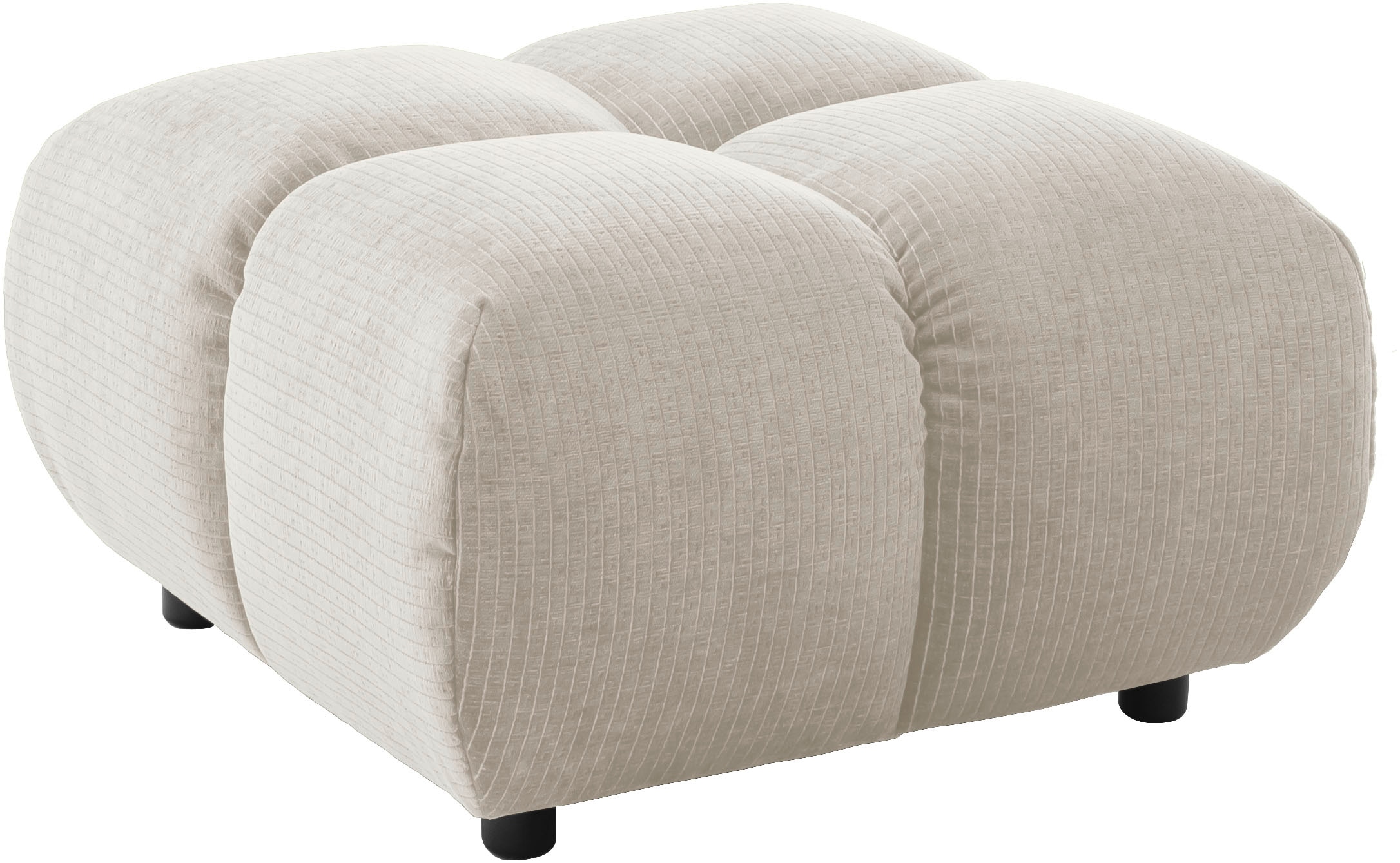 Home affaire Polsterhocker "Cozy Bubble, mit eleganter Steppung, weich gepolstert, 73x73 cm" 1 Stk. tlg. passend zum Sofa und dem drehbaren Sessel der Graceland-Serie