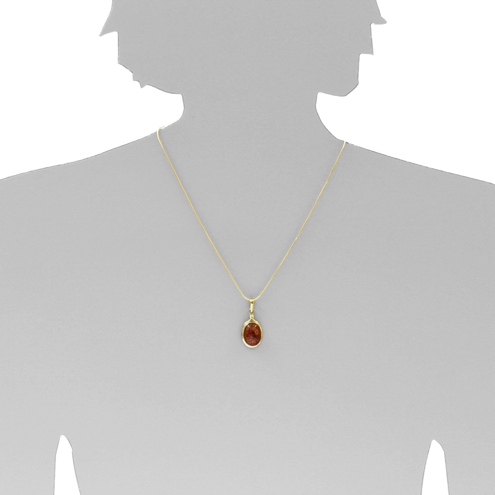 OSTSEE-SCHMUCK Kette mit Anhänger »Ostsee-Schmuck Kette mit Anhänger Malicia«, (2 tlg.)