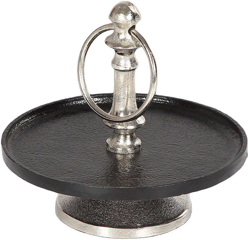 Ambiente Haus Etagere "Etagere 1 Stufe Silber und Schwarz" günstig online kaufen