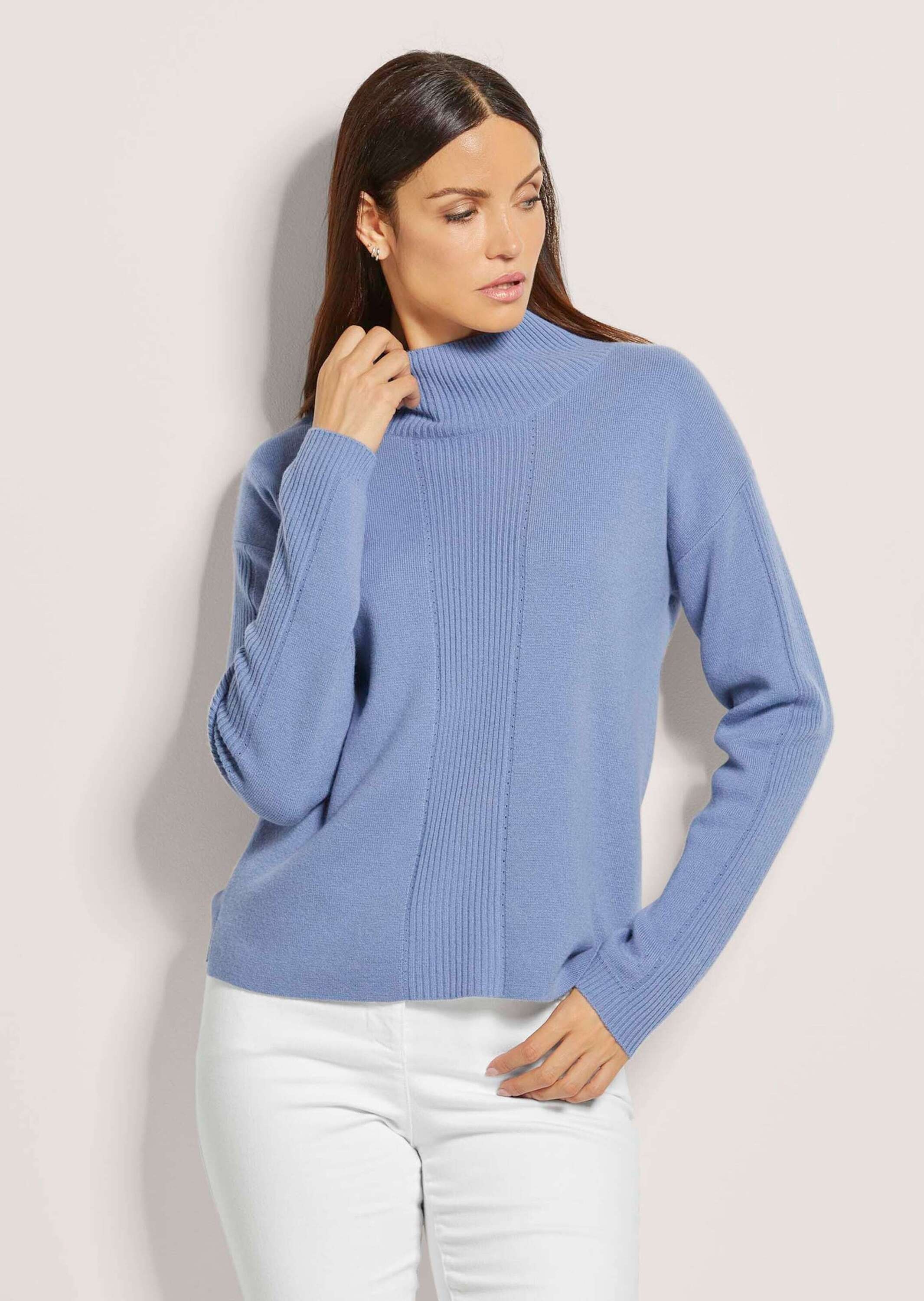 MADELEINE Longpullover "Strickpullover Kaschmir-Pullover mit Pointelle-Must günstig online kaufen