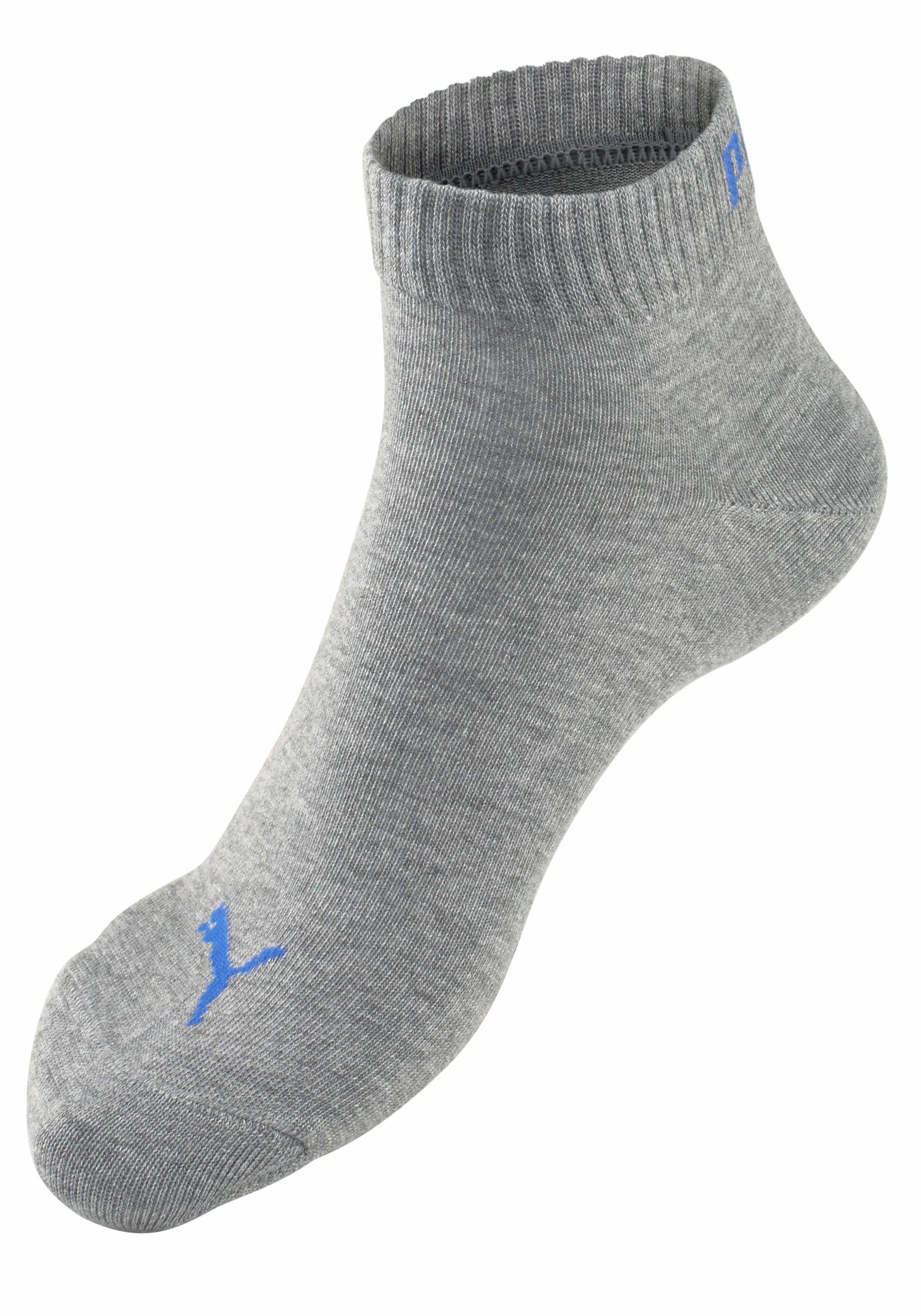 PUMA Kurzsocken, (3 Paar), Atmungsaktiv, Rippenbündchen, weiche Baumwollmischung