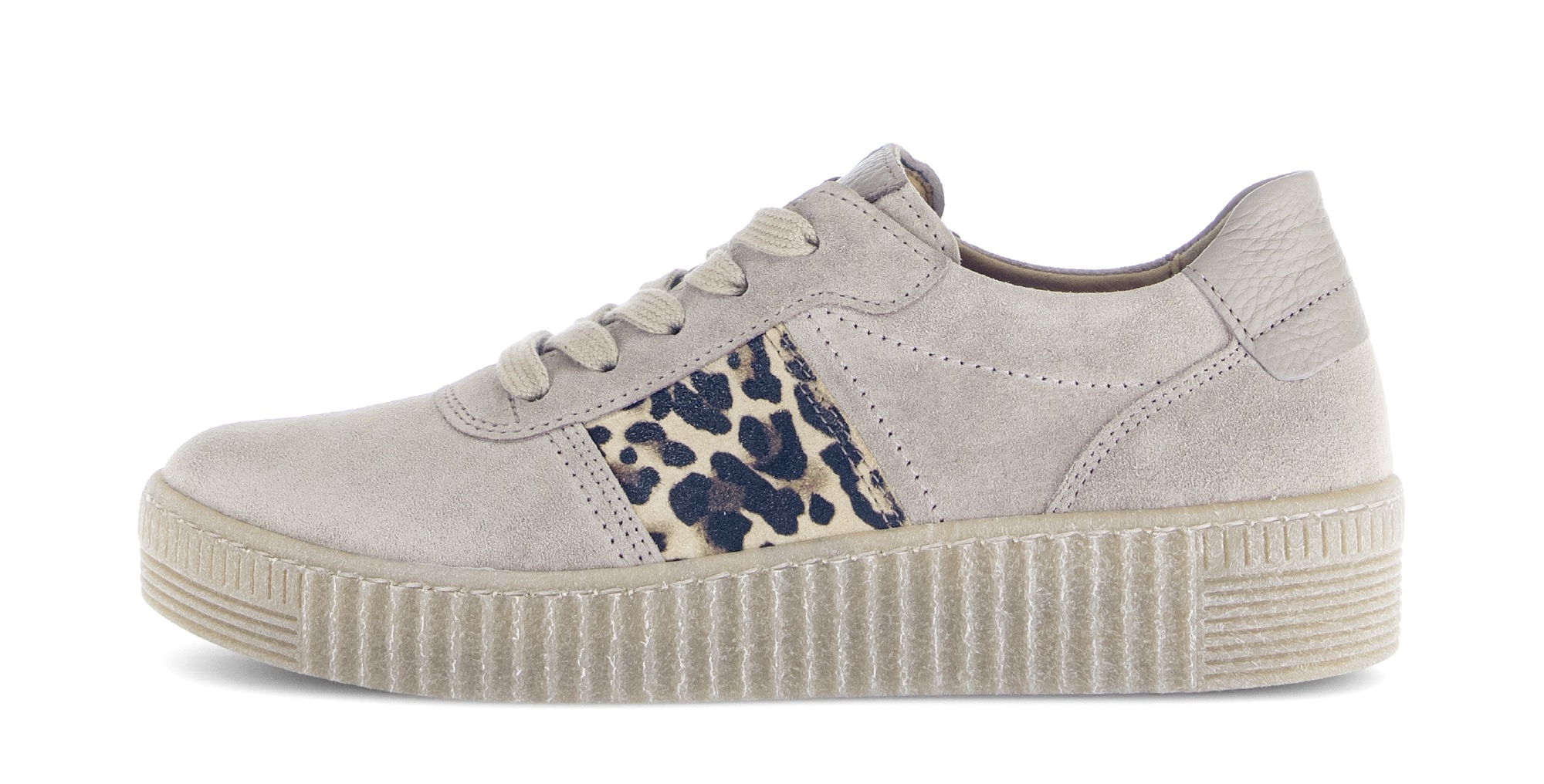 Gabor Plateausneaker, Freizeitschuh, Halbschuh, Schnürer mit Plateausohle in Krepp-Optik