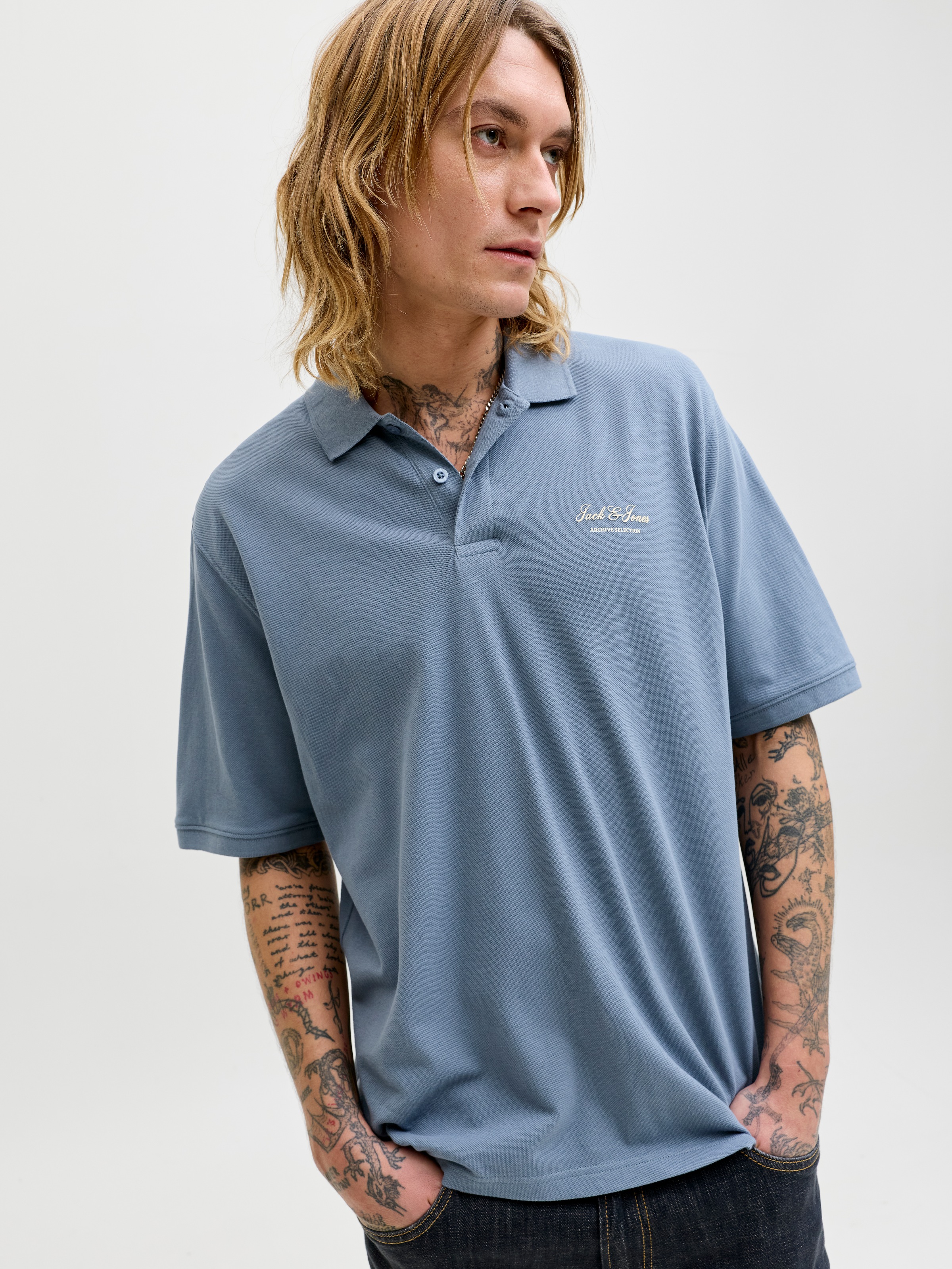 Jack & Jones Poloshirt "JJEARCHIVE GRAPHIC POLO SS LN" mit Polokragen günstig online kaufen