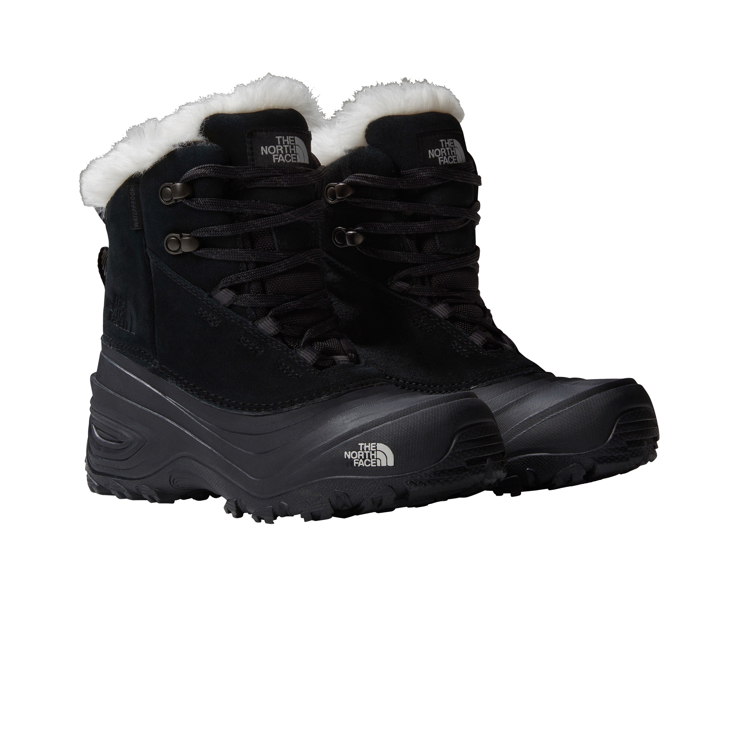 THE NORTH FACE Kinder Winterstiefel "Y SHELLISTA V LACE WP", Gr. 37, schwarz, Leder, Schuhe, Winterschuhe, Winterboots, Snowboots, wasserdicht