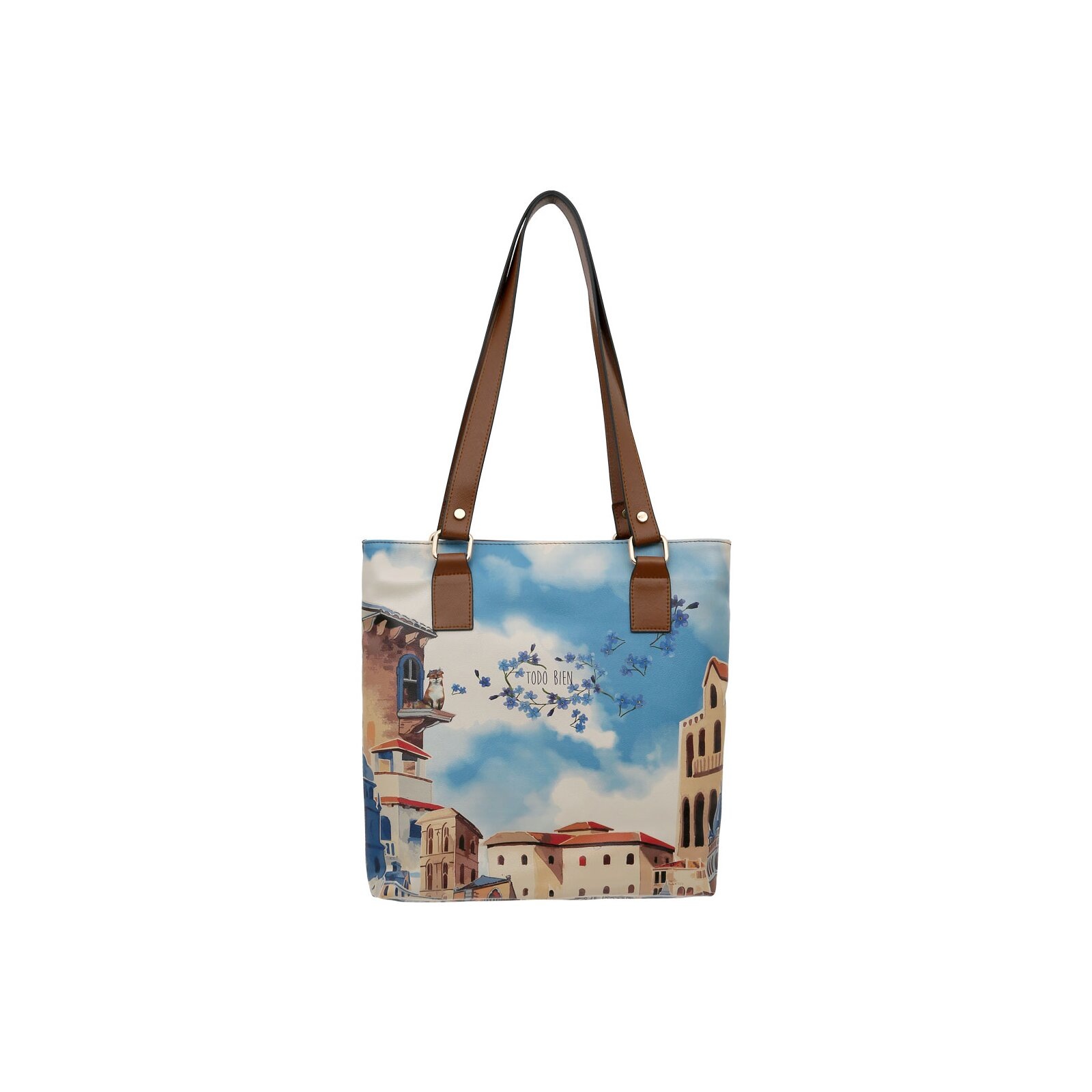 DOGO Umhängetasche »Multi Pocket Bag Todo Bien Damen Handtaschen (Fashion) / Neutral«, Vegan
