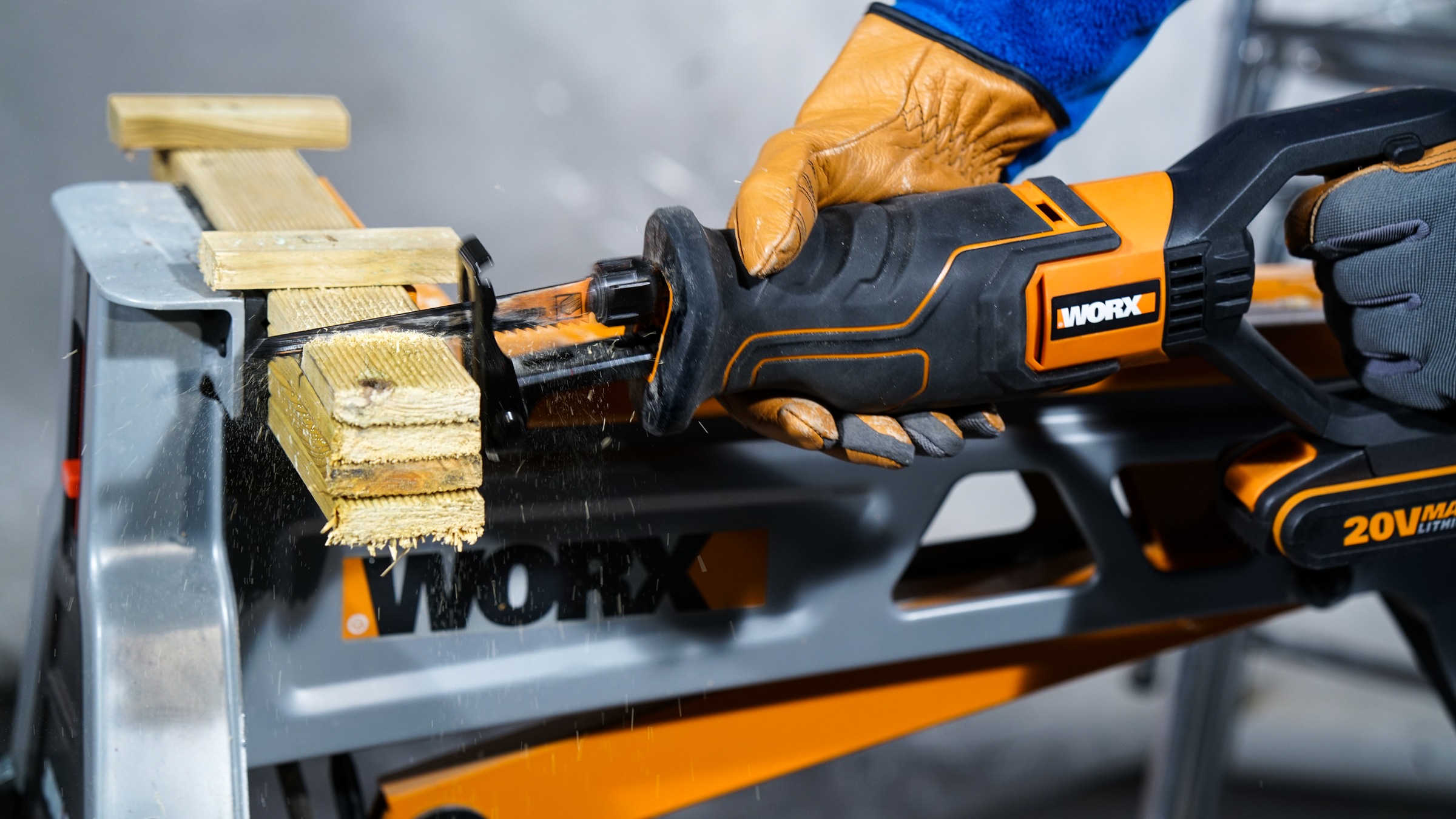 Worx Akku-Säbelsäge »WX500.9«, Hublänge 20 mm, variable Geschwindigkeit, ohne Akku & Ladegerät