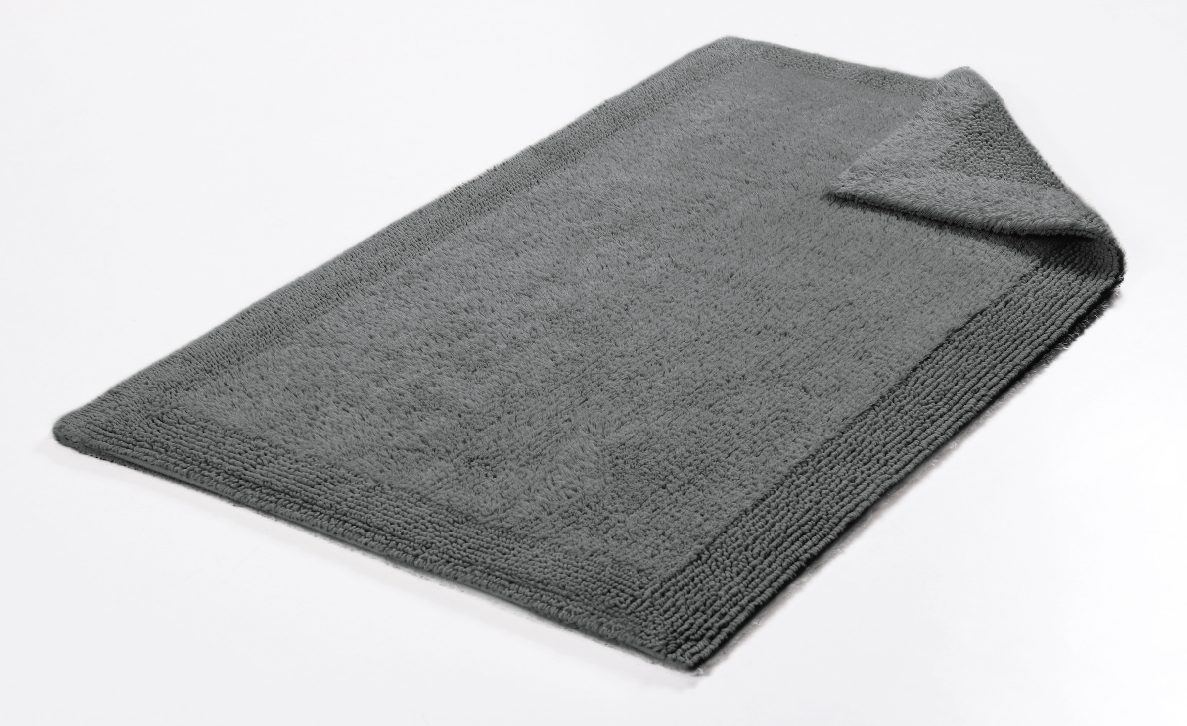 my home Badematte »Kapra, Badvorleger, Badezimmer Teppich« Höhe 14 mm beidseitig nutzbar | fußbodenheizungsgeeignet | strapazierfähig mit Bordüre, Badteppich, Badematte, Baumwolle