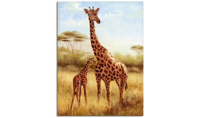 Leinwandbild »Giraffe«, Wildtiere, (1 St.)