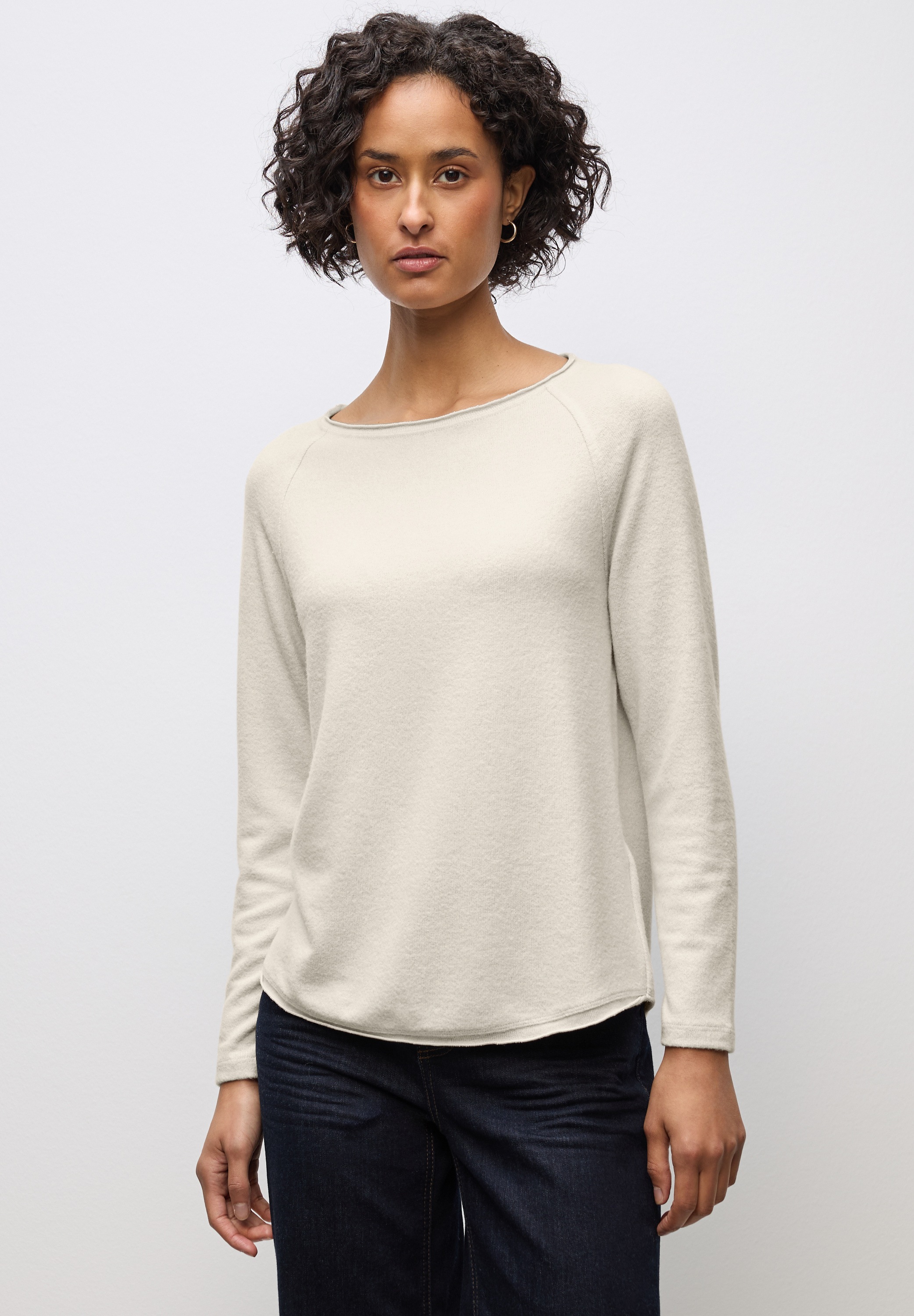 STREET ONE Langarmshirt aus softem Materialmix günstig online kaufen