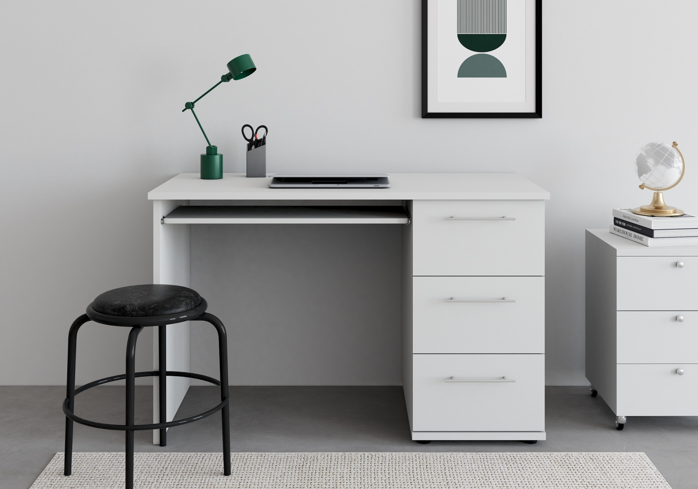 VOGL Möbelfabrik Schreibtisch "Tobi, wahlweise mit 3 Schubkästen oder 1 Sch günstig online kaufen