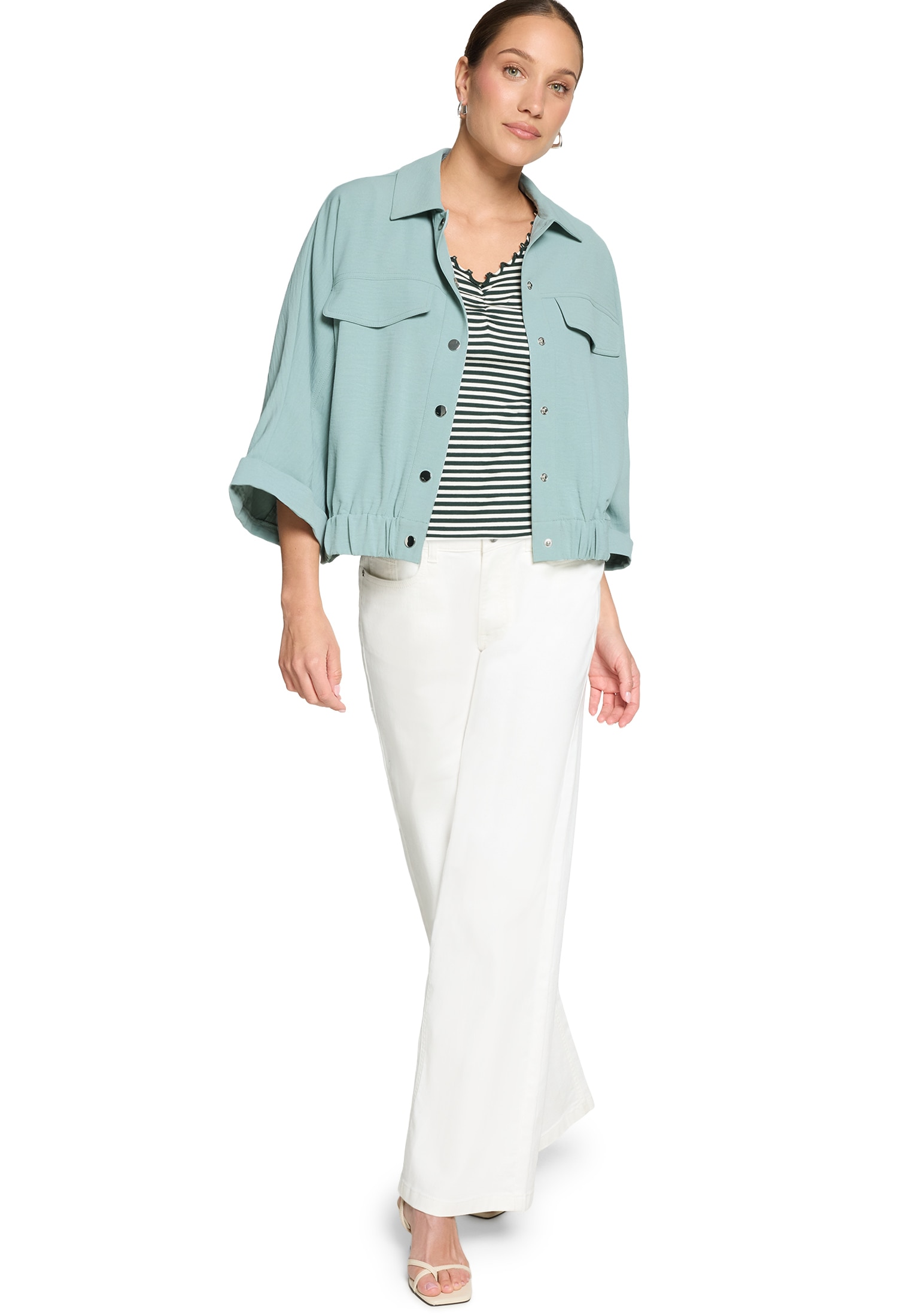 Zero Jackenblazer »Damen mit 3/4 Arm« Aufschlag / Krempel