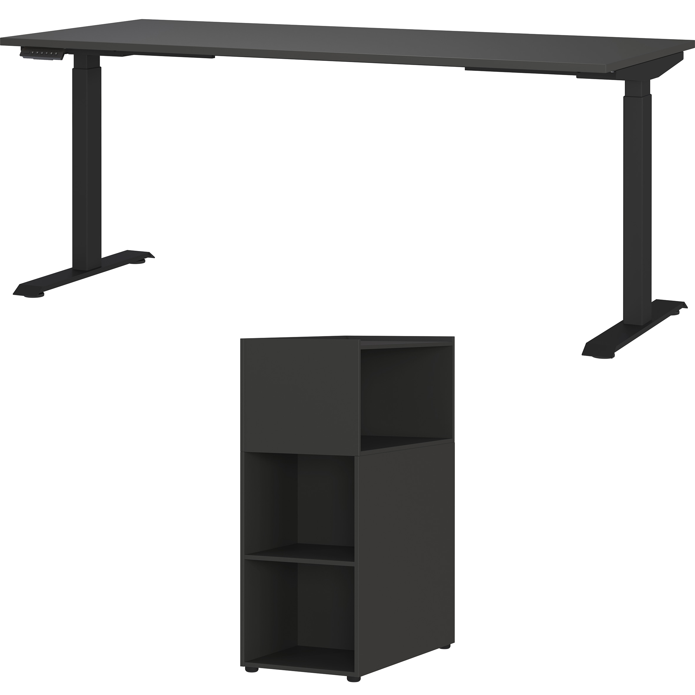 GERMANIA Büromöbel-Set "Mailand" 2 Stk. tlg. inkl. Schreibtisch und Raumtei günstig online kaufen