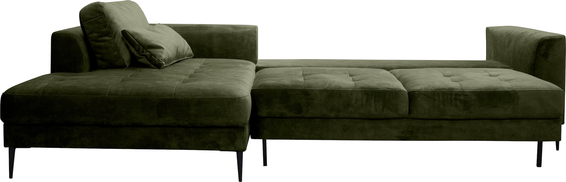 TRENDMANUFAKTUR Ecksofa »Luzi, wahlweise mit Schlaffunktion & Bettkasten. OTTOs Choice, L-Form«, Designsofa mit tollem Sitzkomfort, Metallfüße schwarz, Breite 280 cm