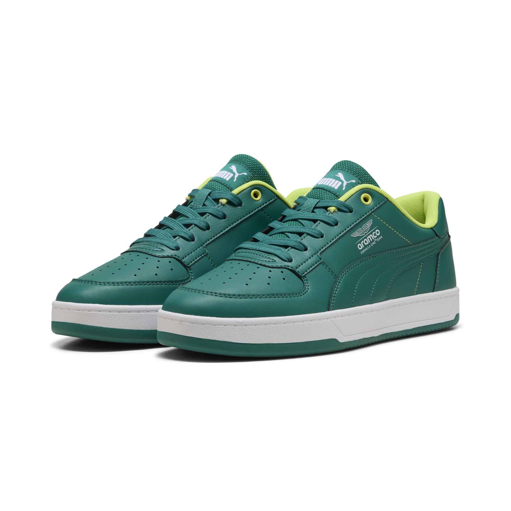 PUMA Damen Sneaker "PUMA x ASTON MARTIN ARAMCO F1 TEAM Caven 2.0 Sneakers", Gr. 39grün lux lime shimmer, Obermaterial: Textil, Synthetik; Futter: