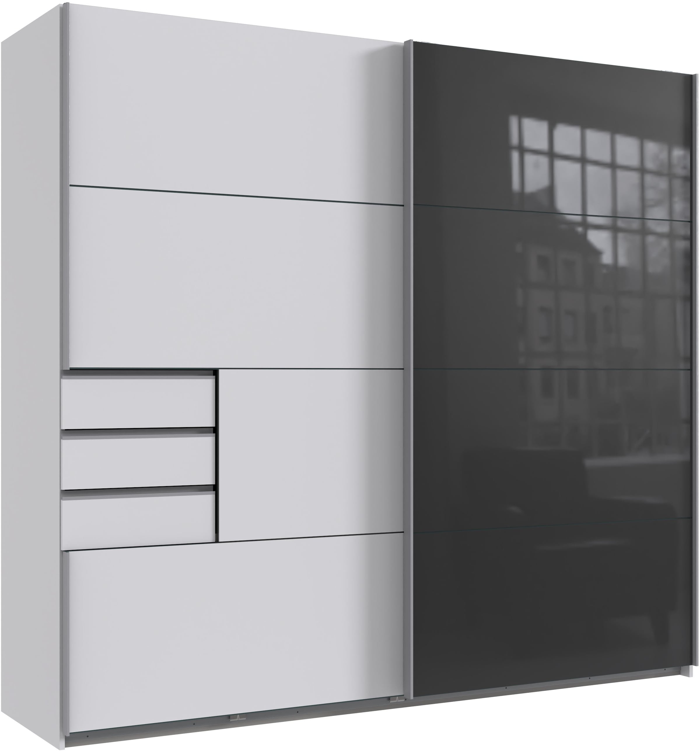 Wimex Schwebetürenschrank "Saigon", mit Glaselementen, 2 Türen, 225cm breit günstig online kaufen