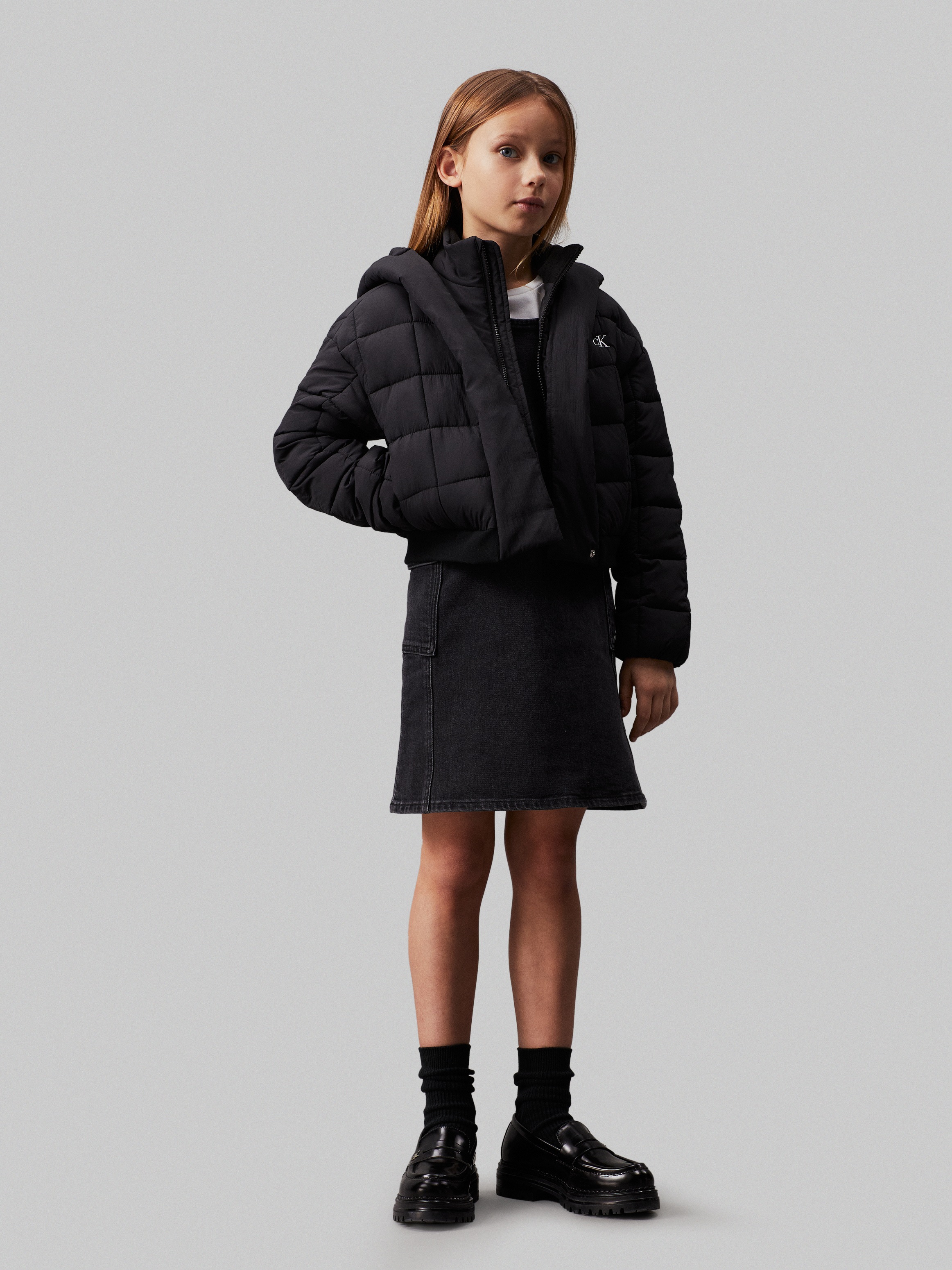 Thumbnail - Calvin Klein Jeans Outdoorjacke "ARCHIVE GRID PUFFER JACKET" mit Kapuze für Kinder bis 16 Jahre