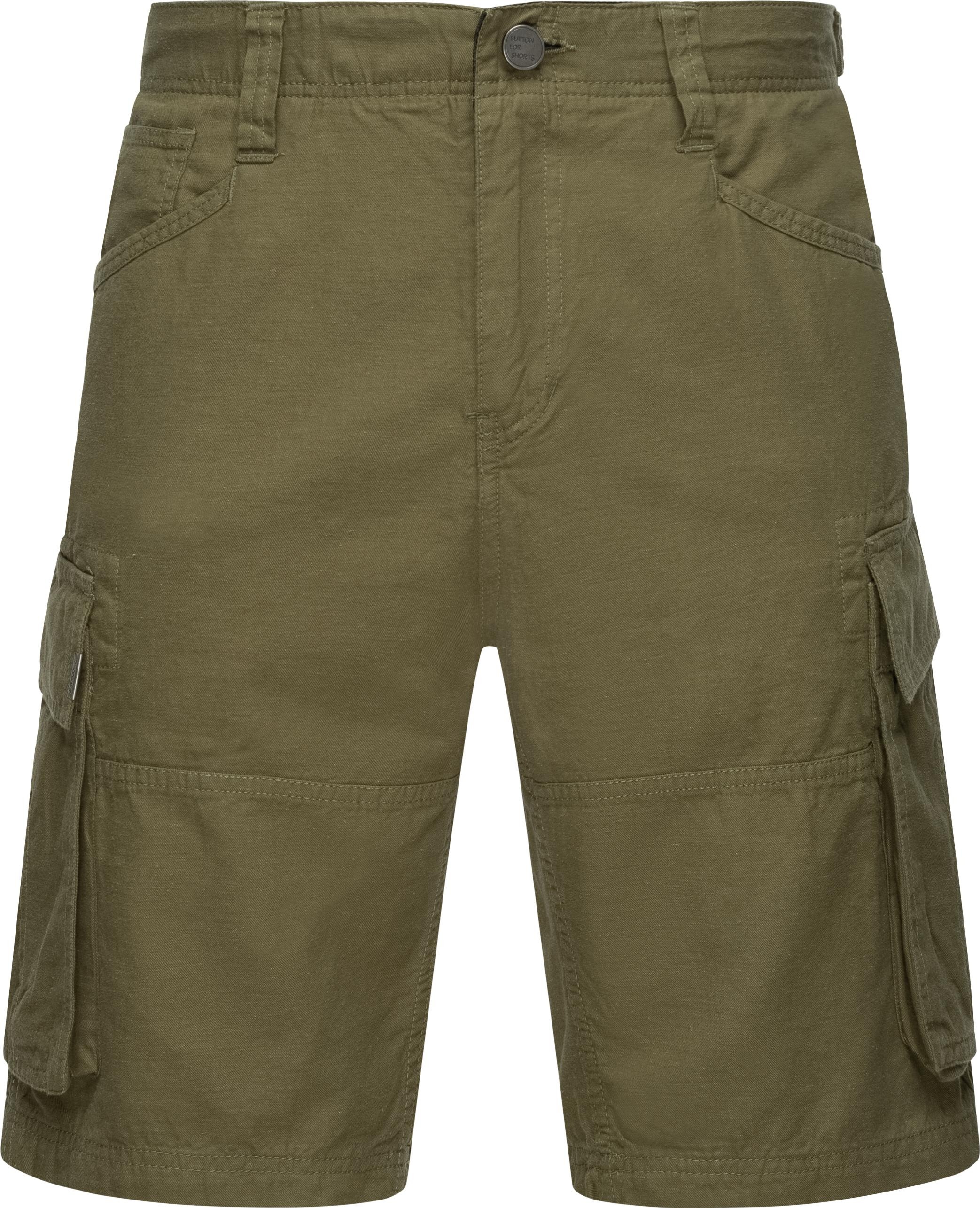 Ragwear Shorts »Merly Linen«, (1 tlg.), Kurze Leinenhose in Cargo-Optik