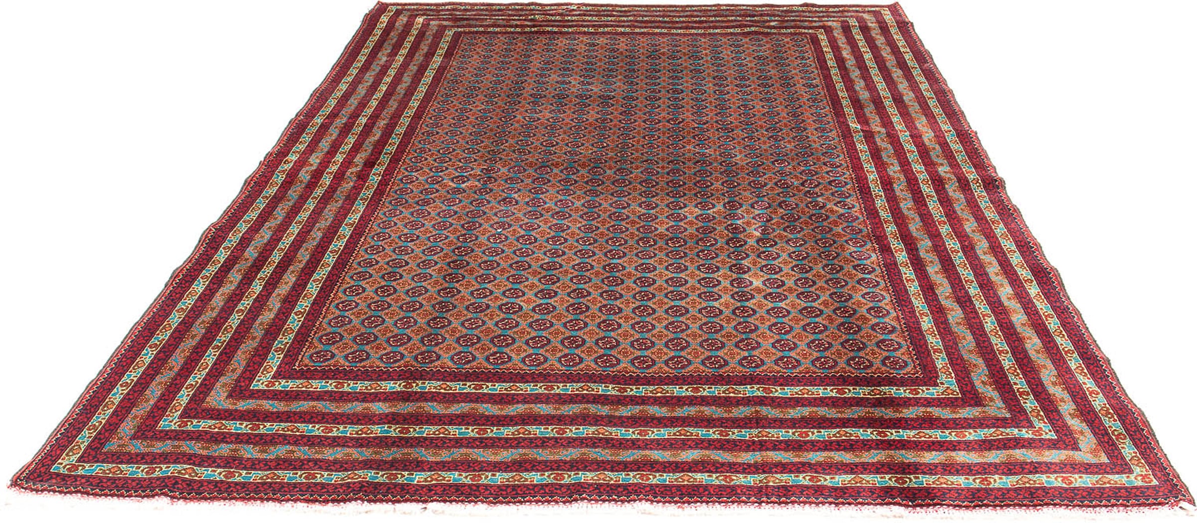 morgenland Orientteppich "Afghan - Buchara - 288 x 198 cm - mehrfarbig", rechteckig, 7 mm Höhe, Wohnzimmer, Handgeknüpft